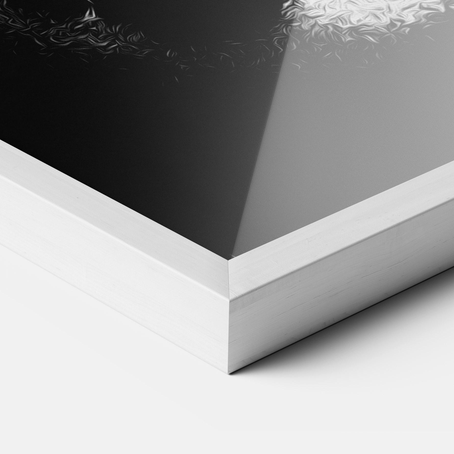 Keretezett Poszter White Light Face mockup 3