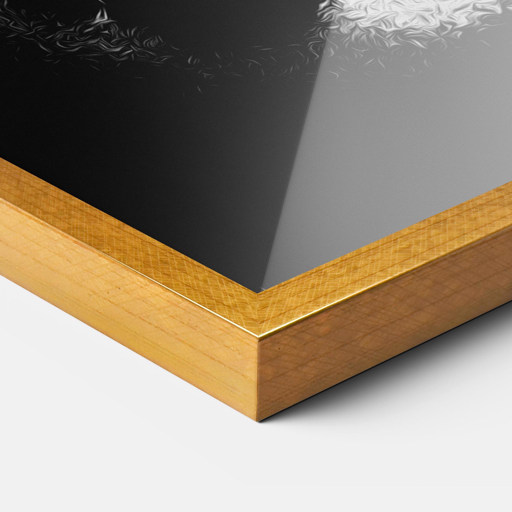 Keretezett Poszter White Light Face mockup 3