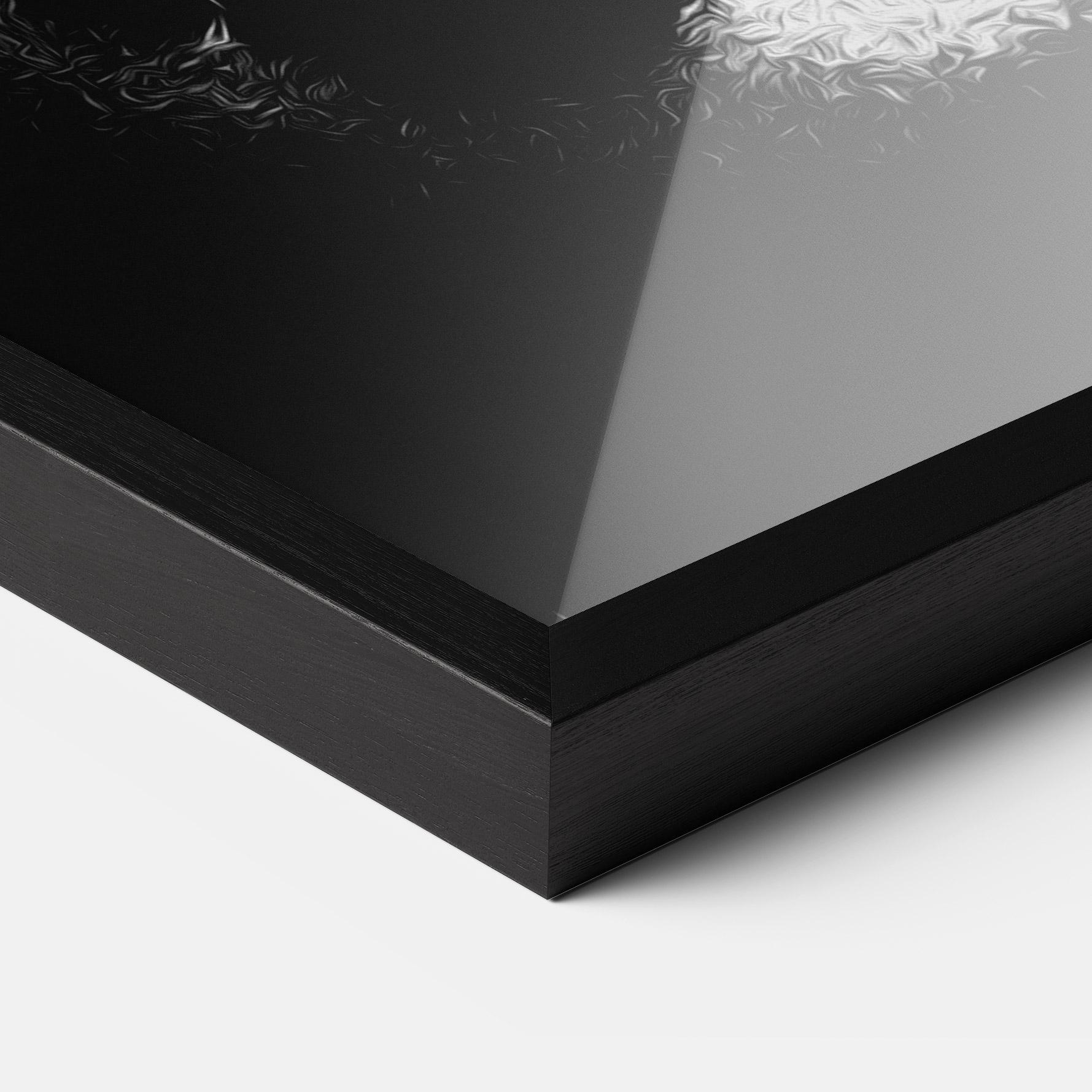 Keretezett Poszter White Light Face mockup 3