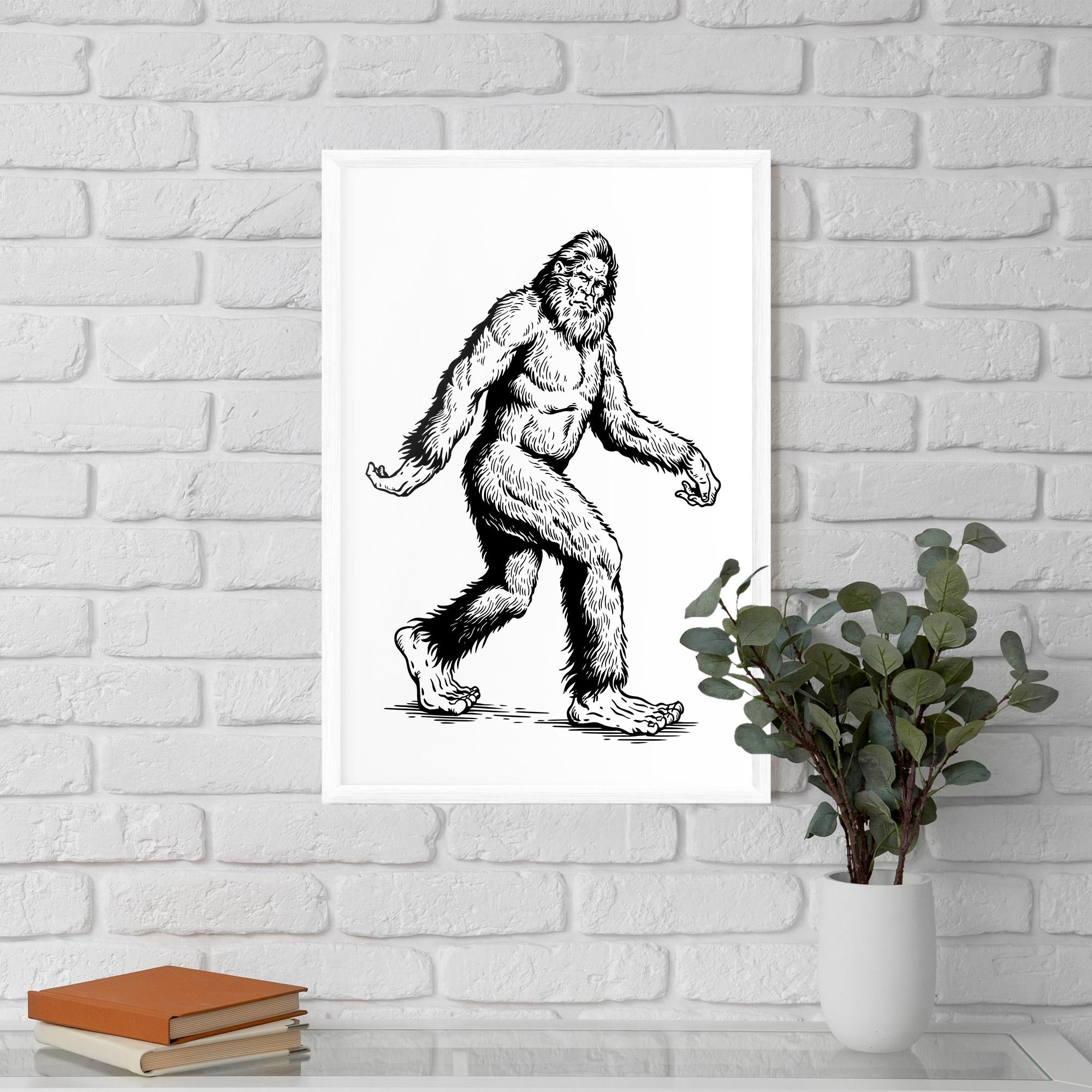 Keretezett Poszter Yeti mockup 5