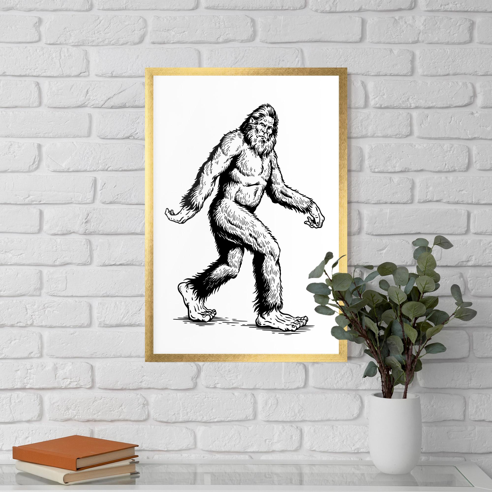 Keretezett Poszter Yeti mockup 5