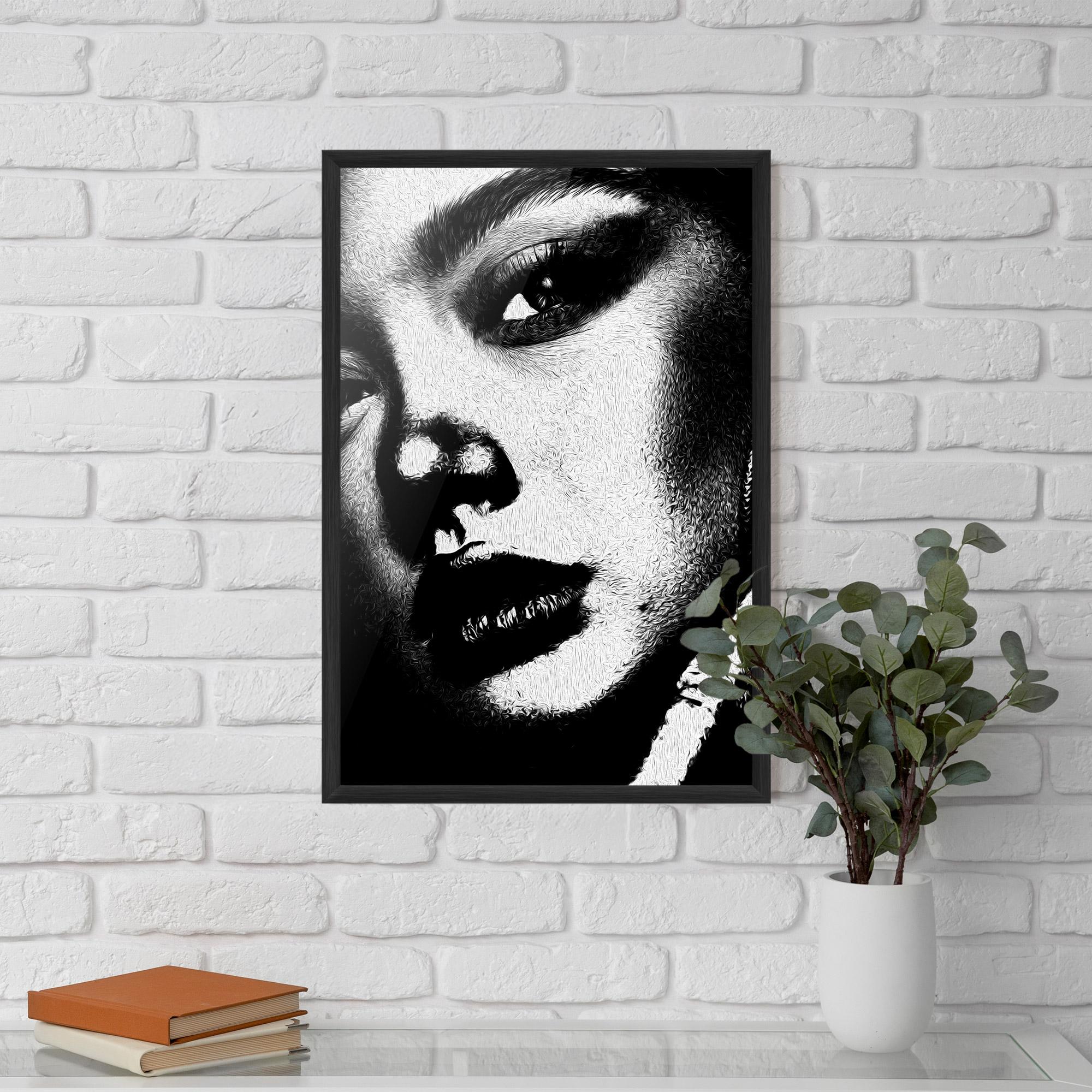 Keretezett Poszter White Light Face mockup 5