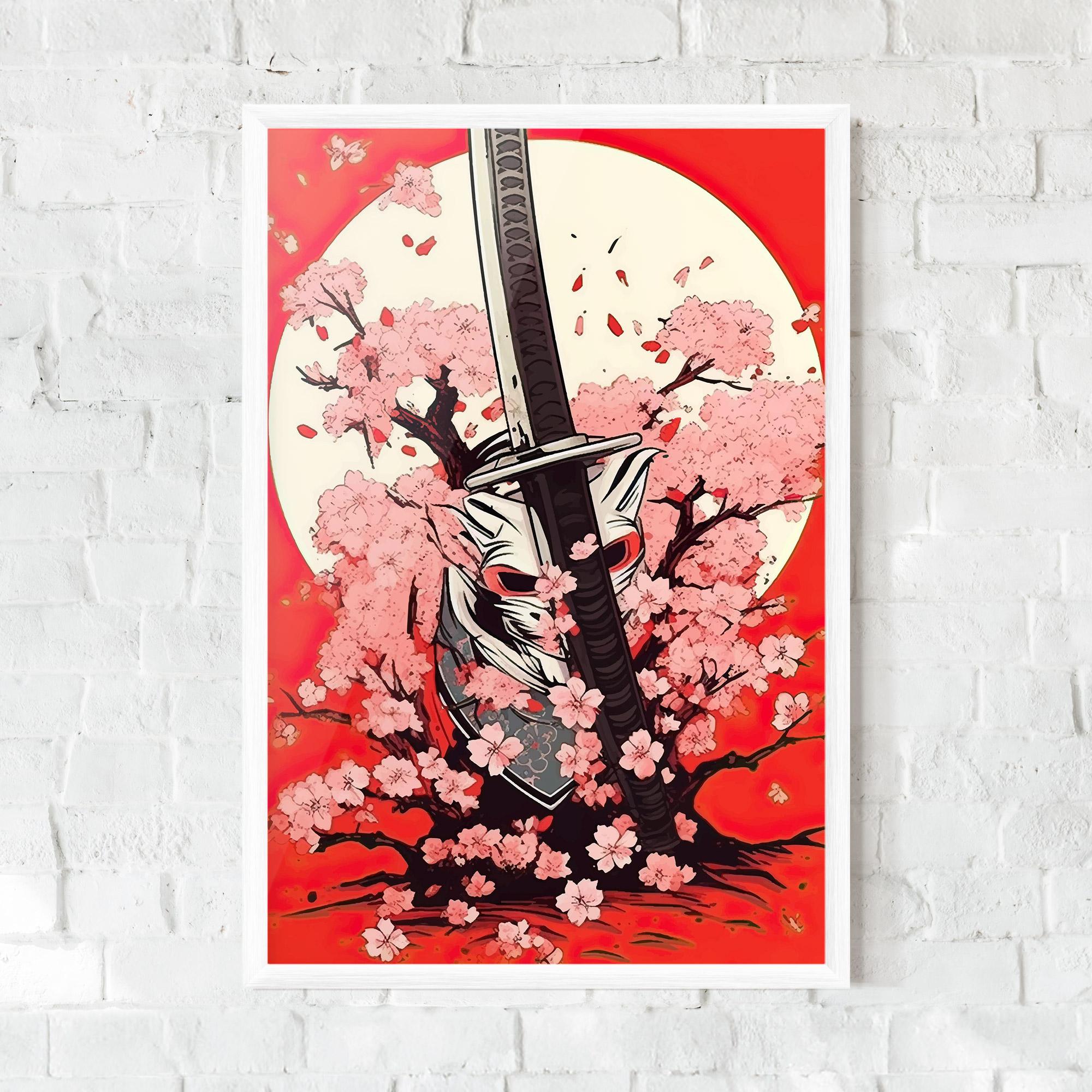 Keretezett Poszter Katana Art mockup 0