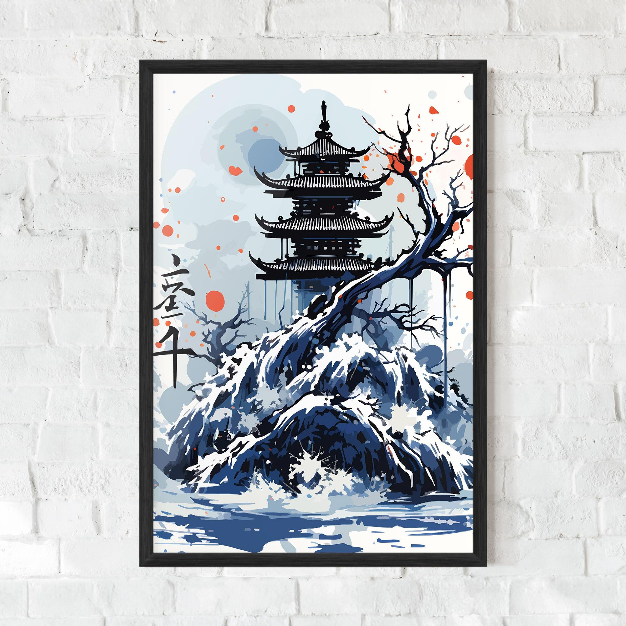 Keretezett Poszter Asiatic Winter Art mockup 0