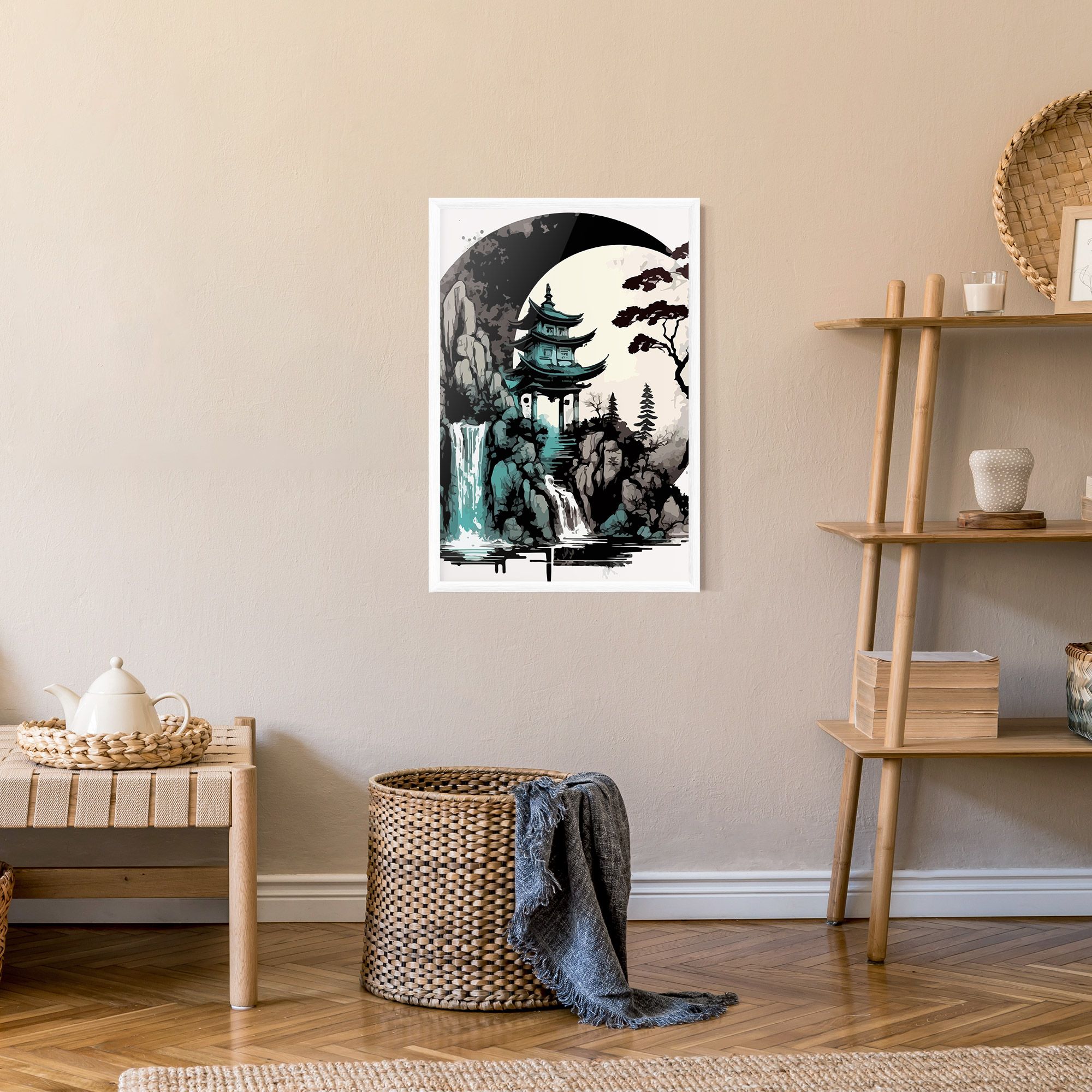 Blue Temple Art mockup 9