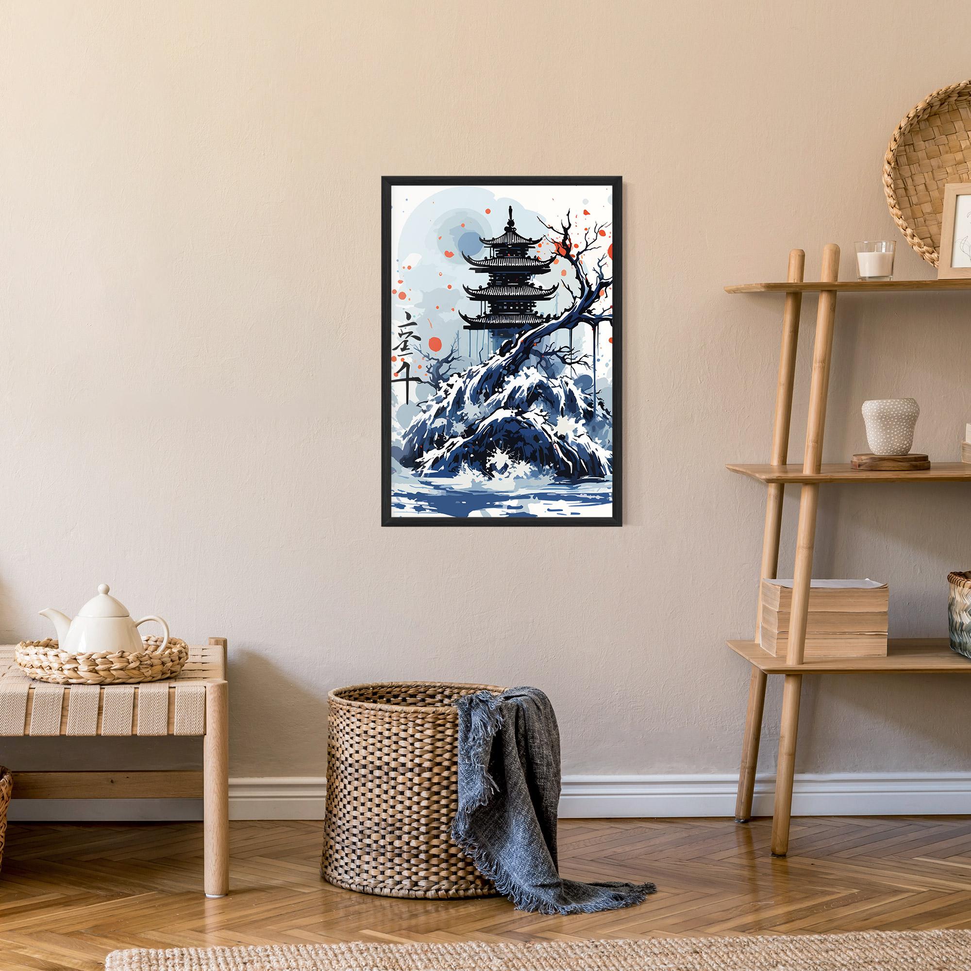 Keretezett Poszter Asiatic Winter Art mockup 9