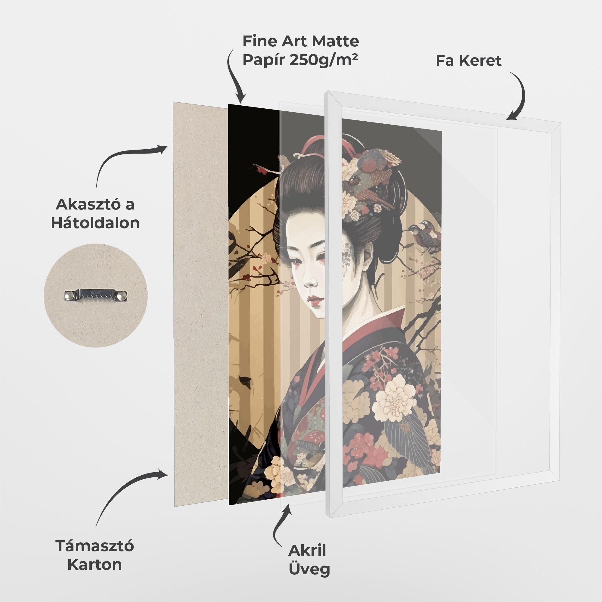 Keretezett Poszter Asiatic Lady mockup 1