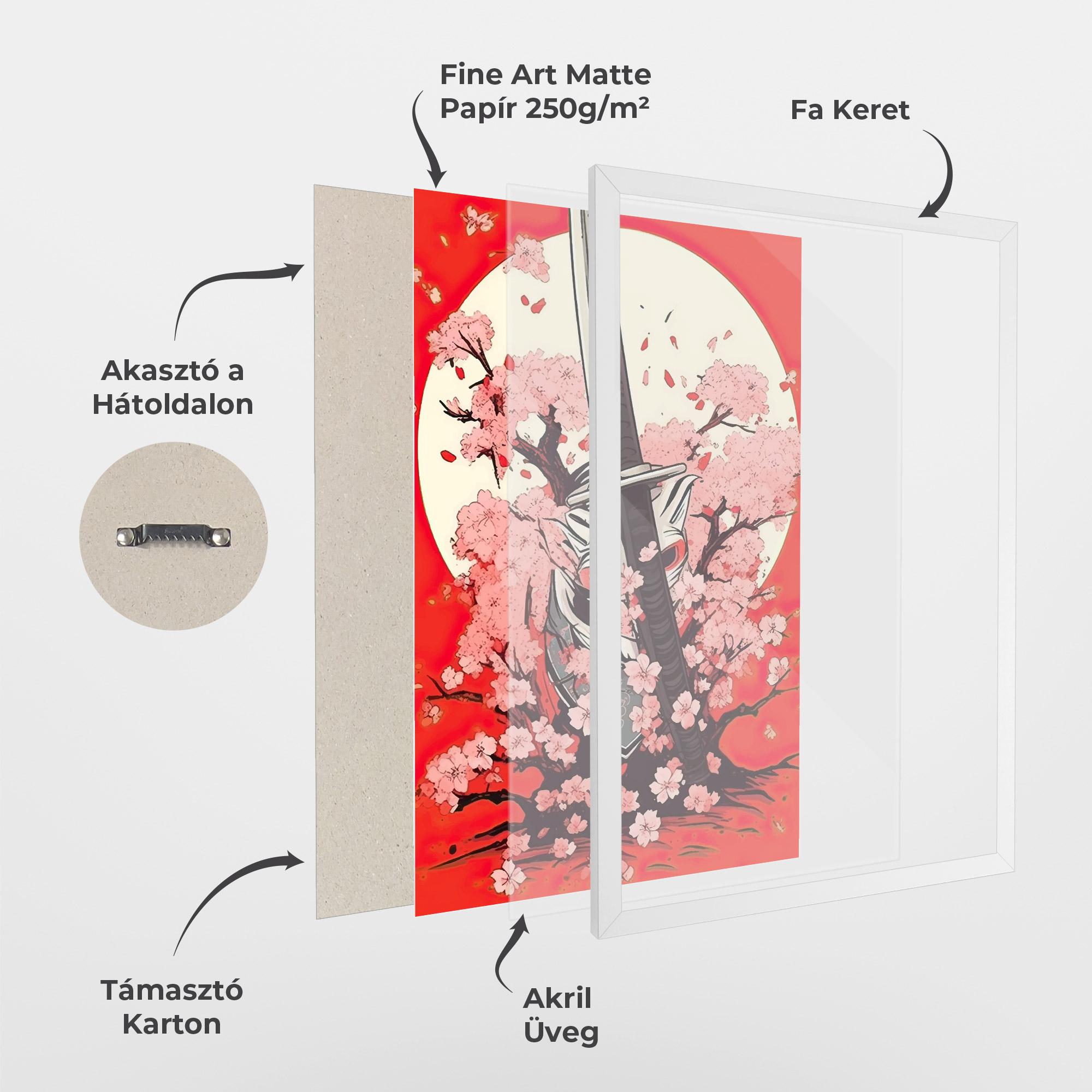 Keretezett Poszter Katana Art mockup 1