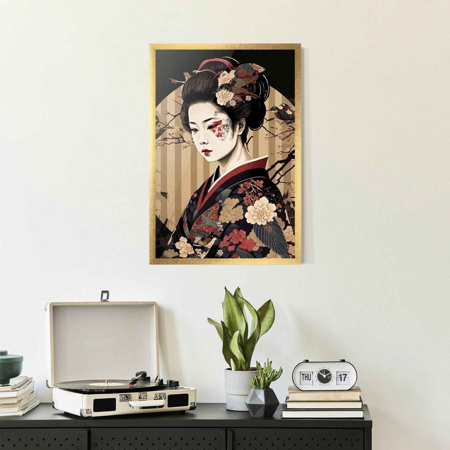 Keretezett Poszter Asiatic Lady mockup 2