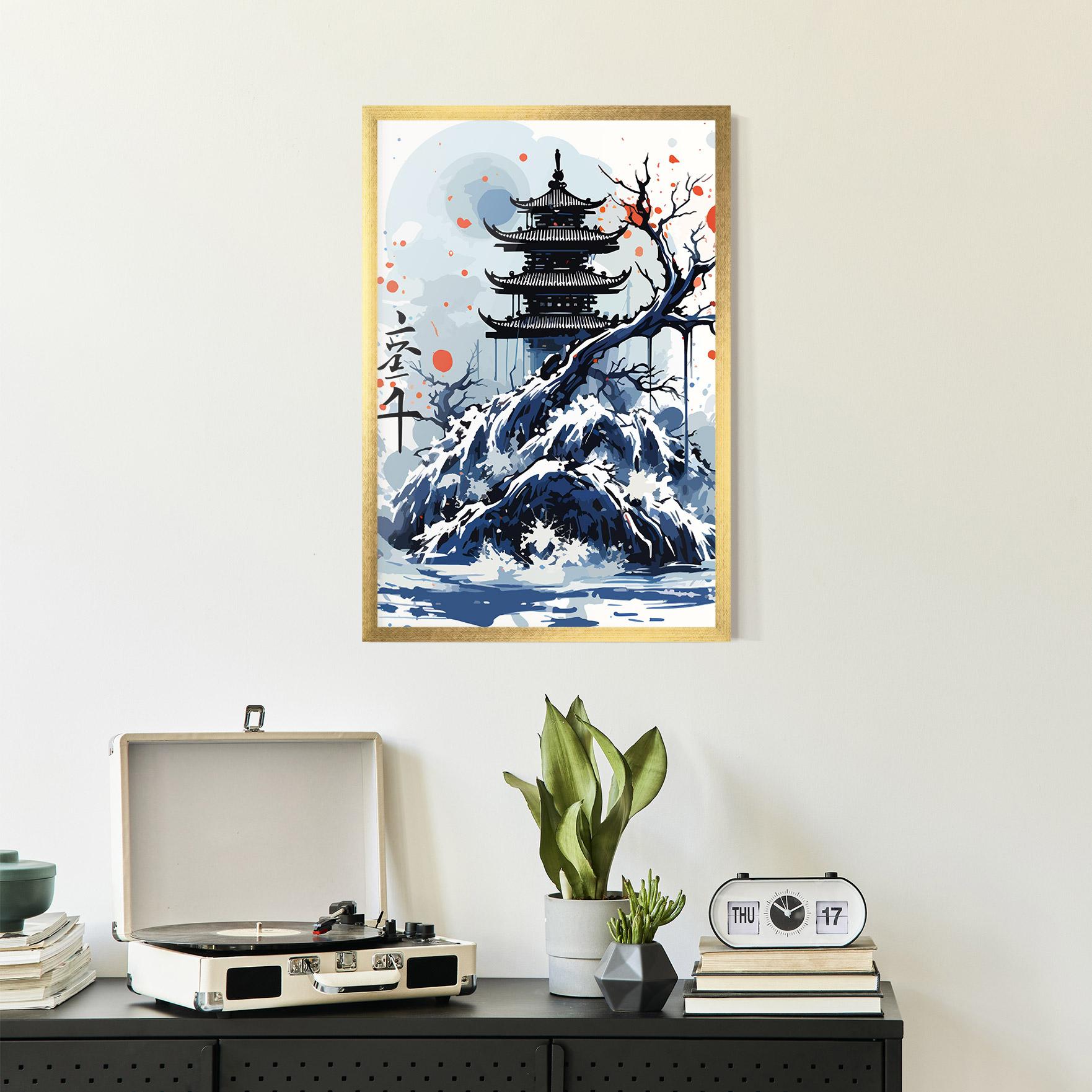 Keretezett Poszter Asiatic Winter Art mockup 2
