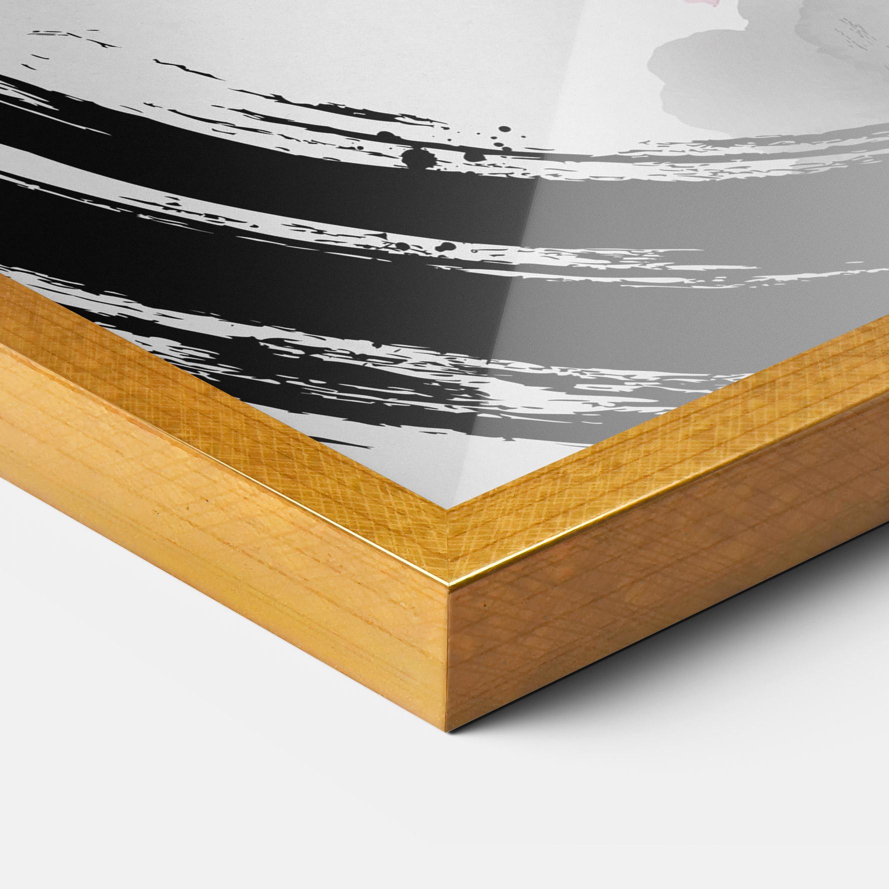 Keretezett Poszter Pink Flower Smoke mockup 3