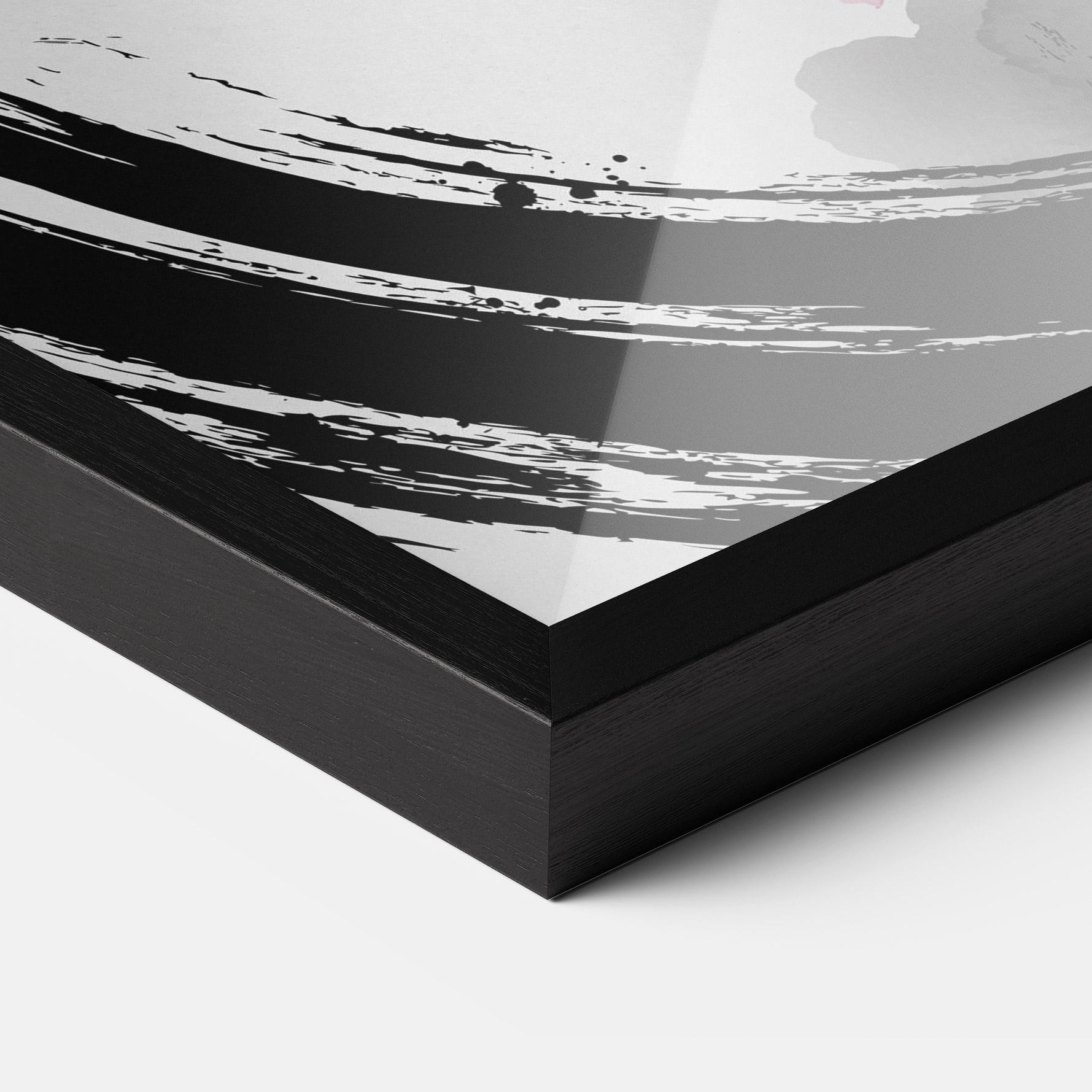 Keretezett Poszter Pink Flower Smoke mockup 3