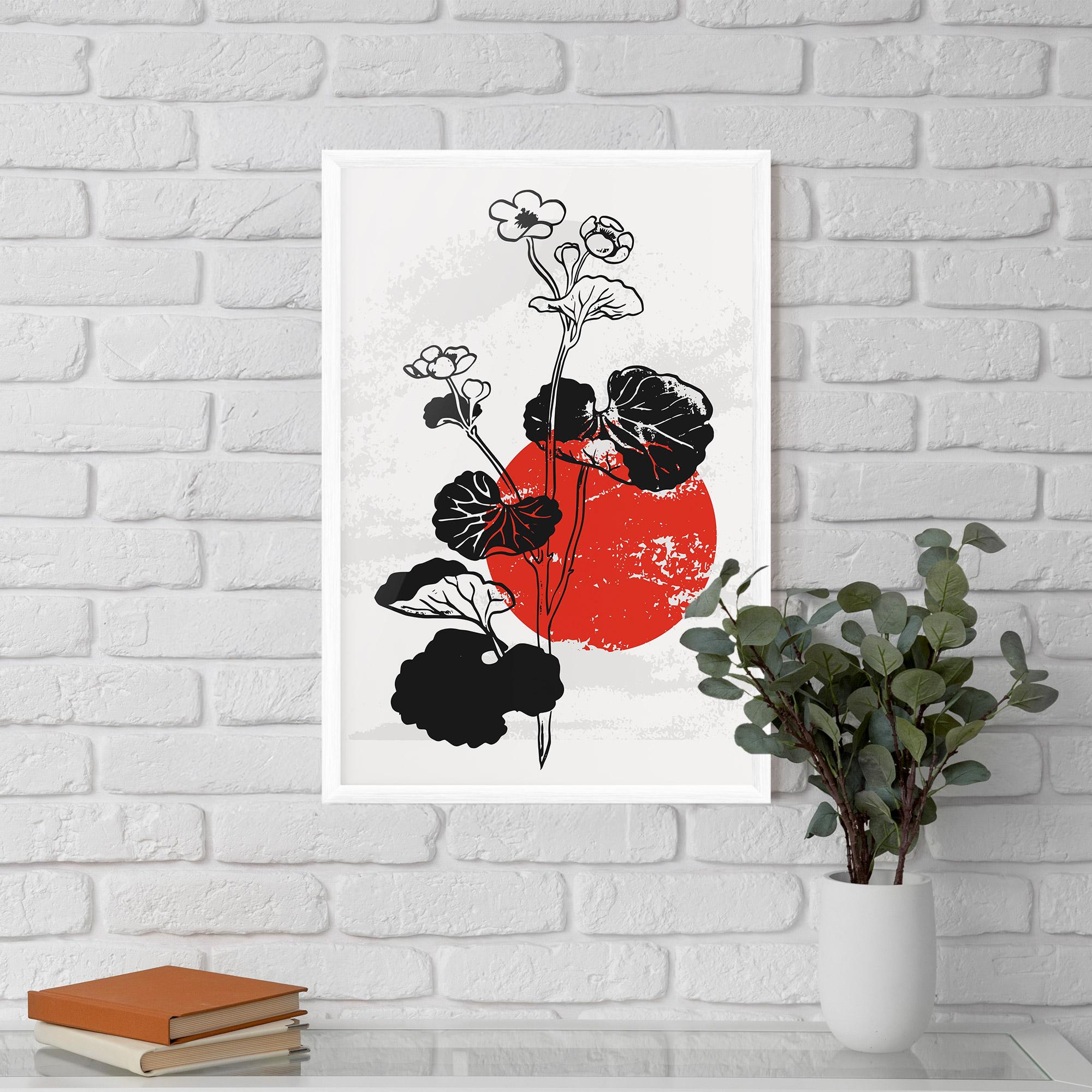 Keretezett Poszter Japan Plant Art mockup 5
