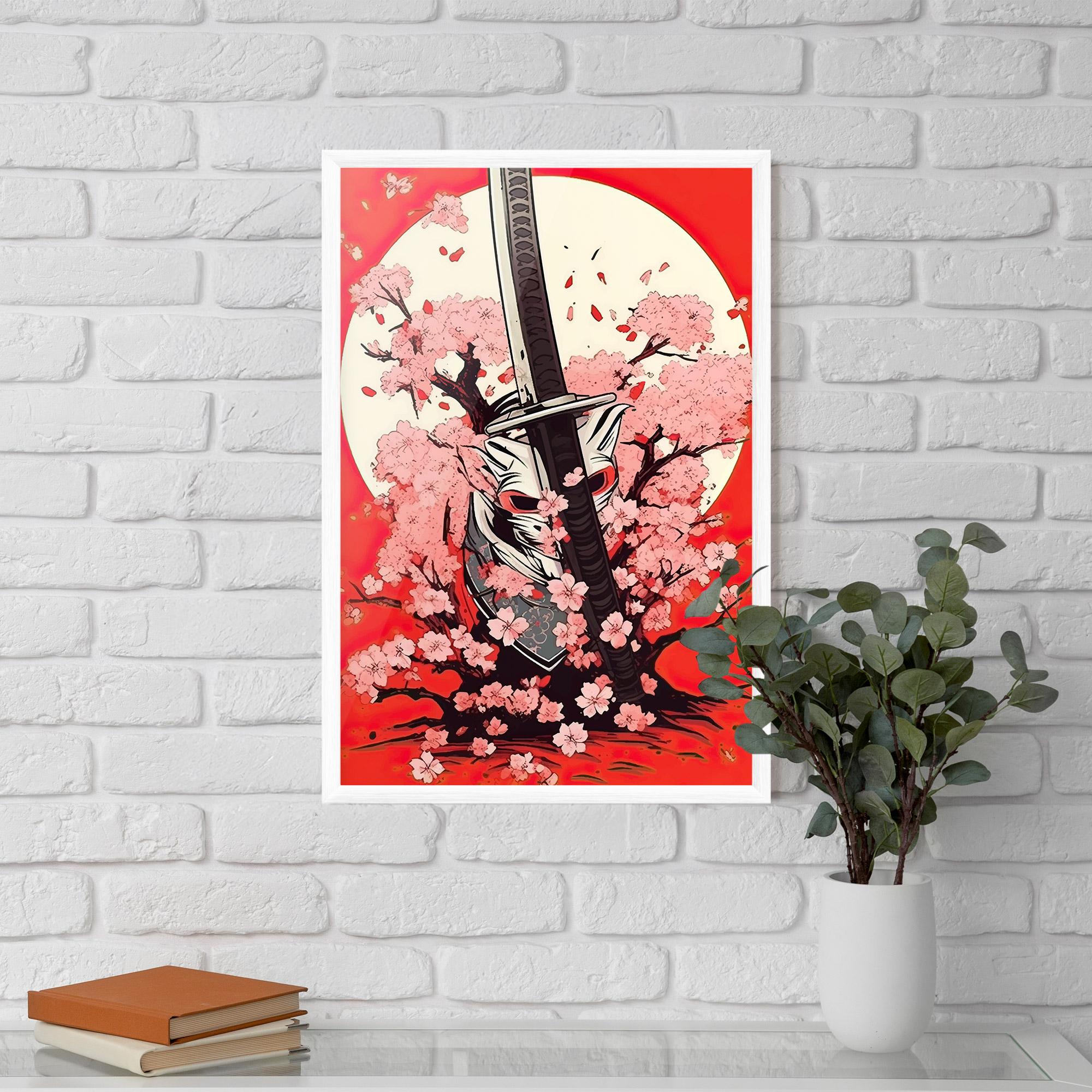 Keretezett Poszter Katana Art mockup 5