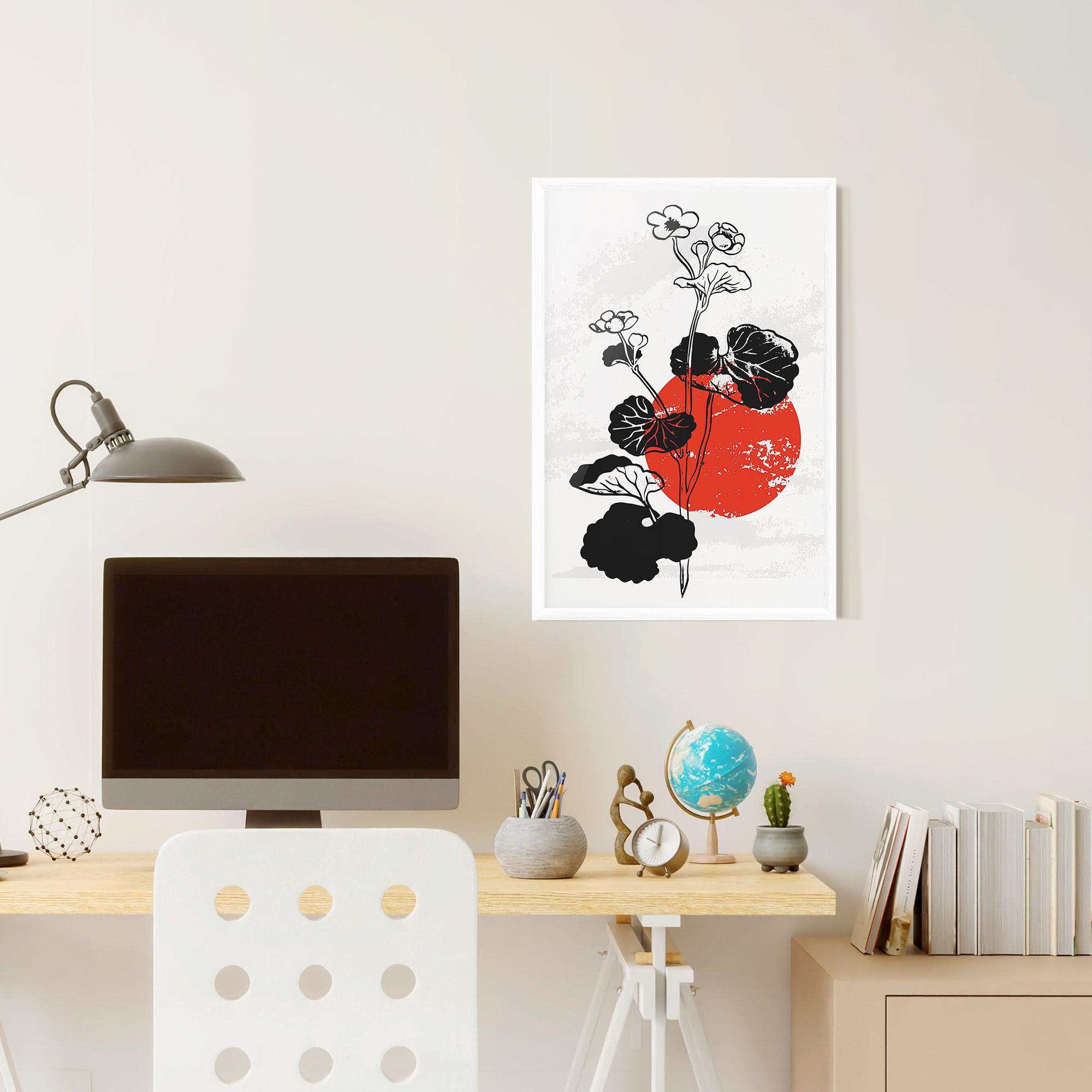 Keretezett Poszter Japan Plant Art mockup 6