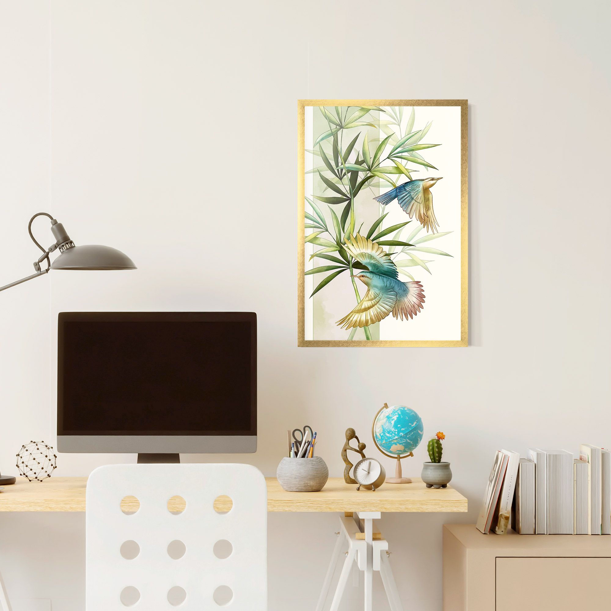 Asiatic Blue Birds mockup 6