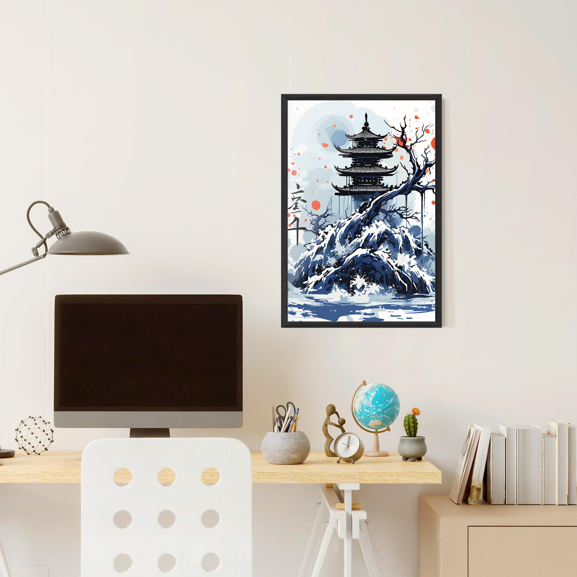 Keretezett Poszter Asiatic Winter Art mockup 6