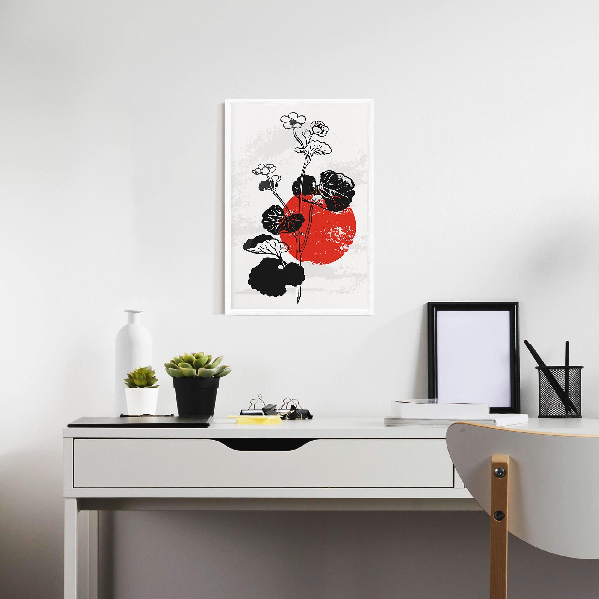 Keretezett Poszter Japan Plant Art mockup 7