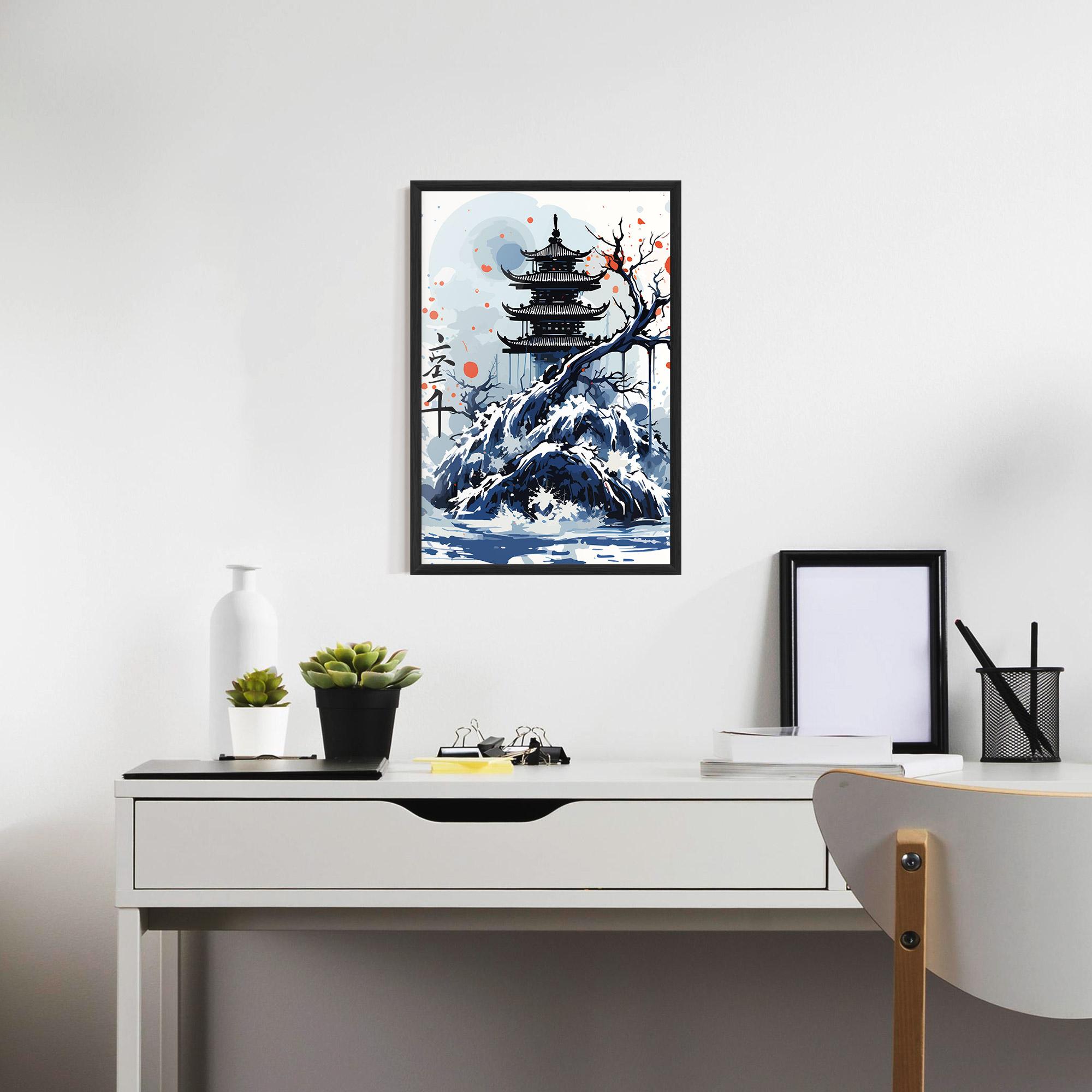 Keretezett Poszter Asiatic Winter Art mockup 7