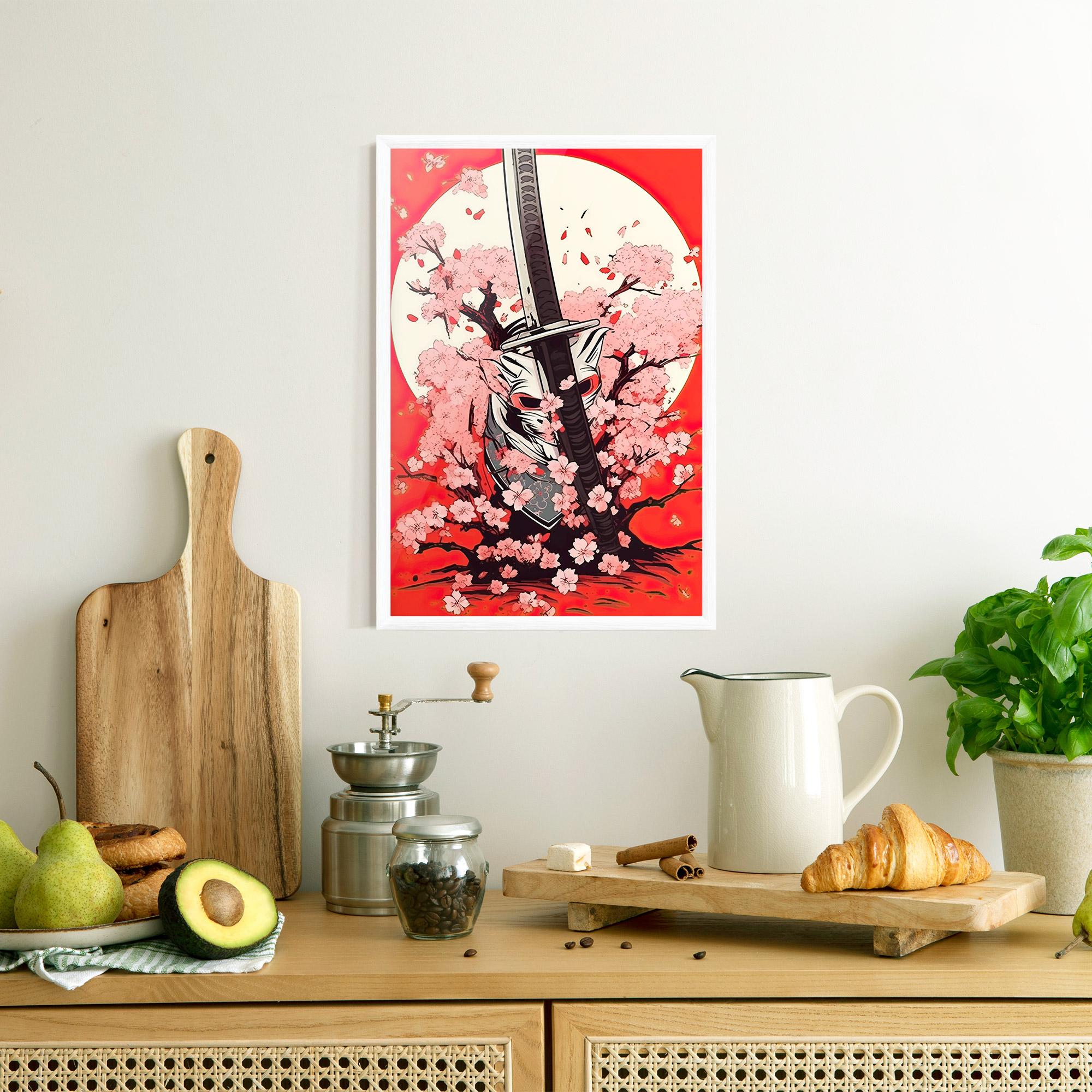 Keretezett Poszter Katana Art mockup 8