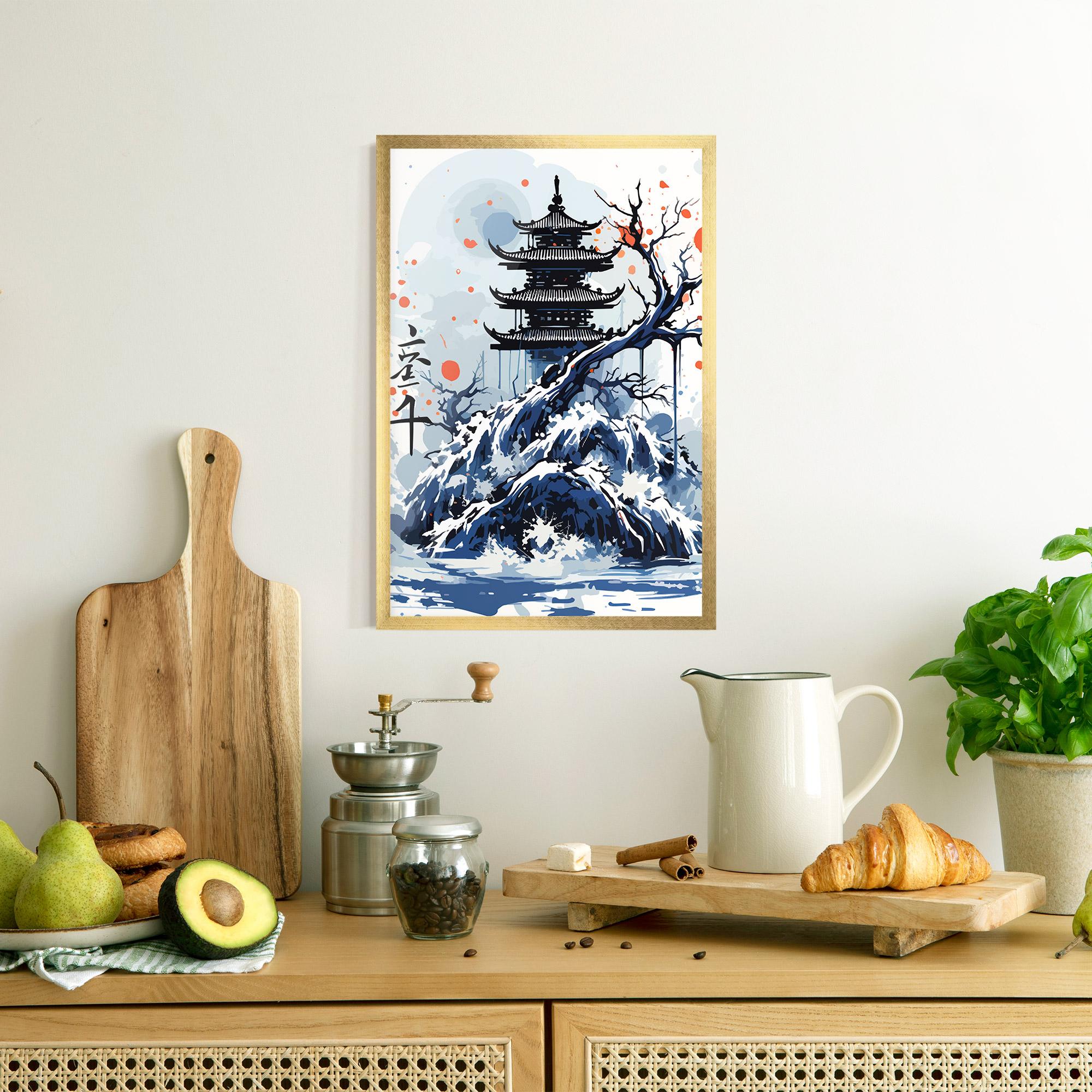 Keretezett Poszter Asiatic Winter Art mockup 8