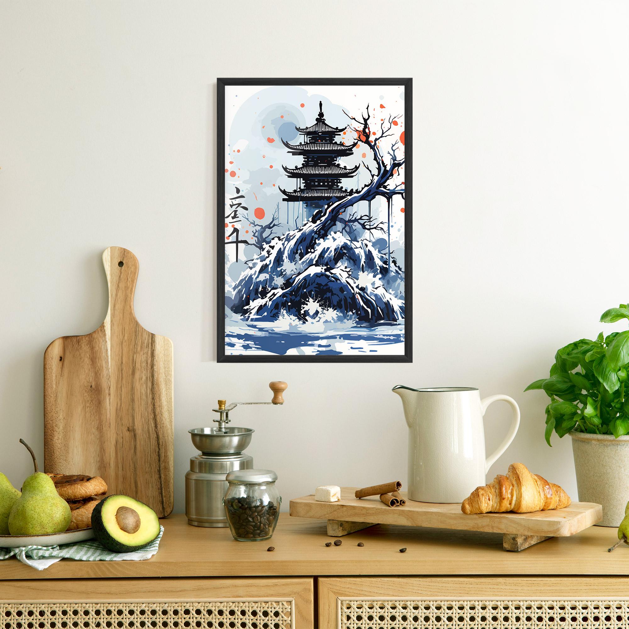 Keretezett Poszter Asiatic Winter Art mockup 8
