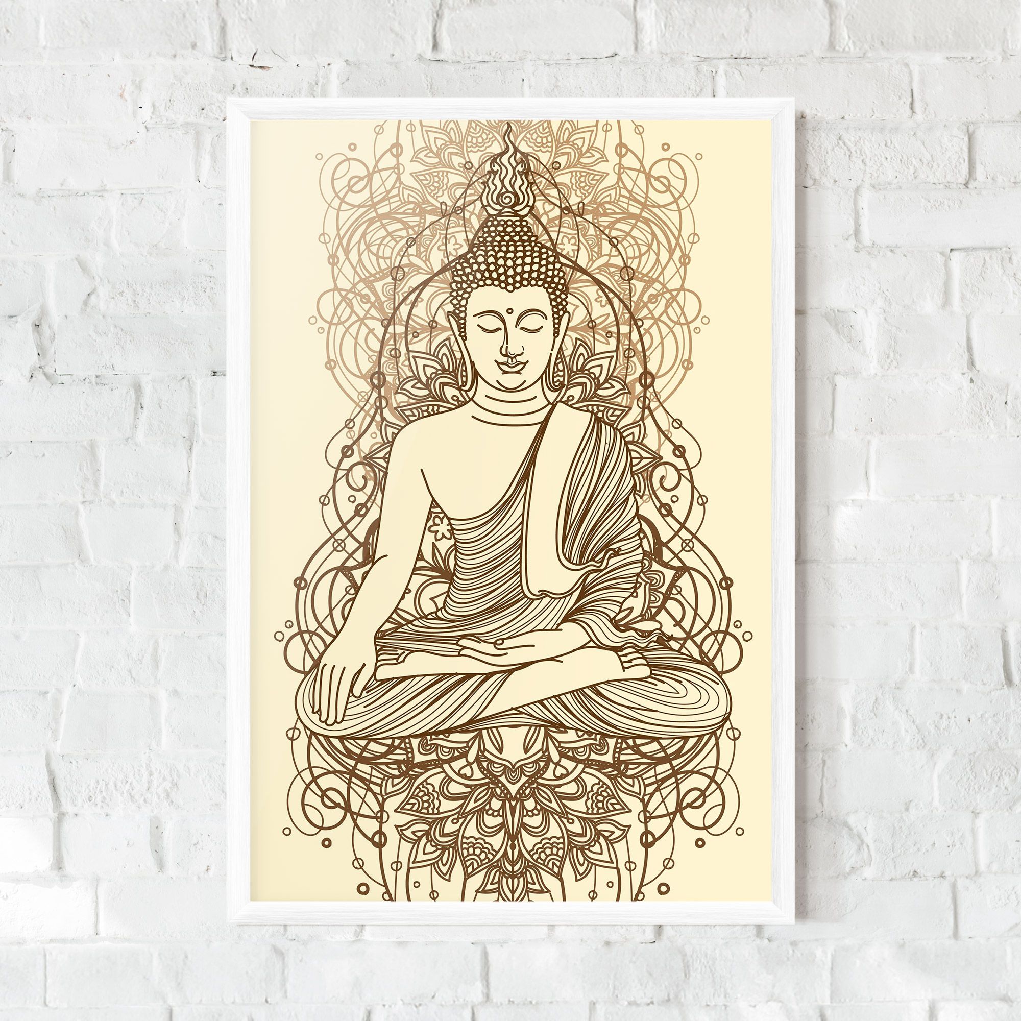 Brown Line Buddha mockup 0