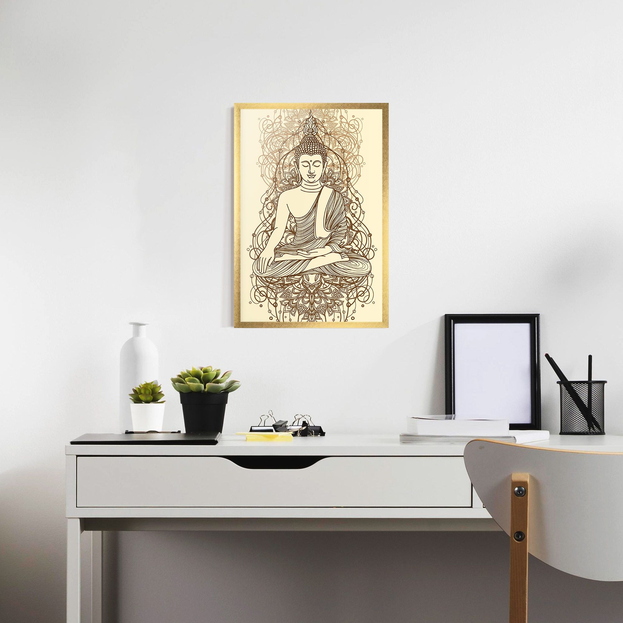Brown Line Buddha mockup 7