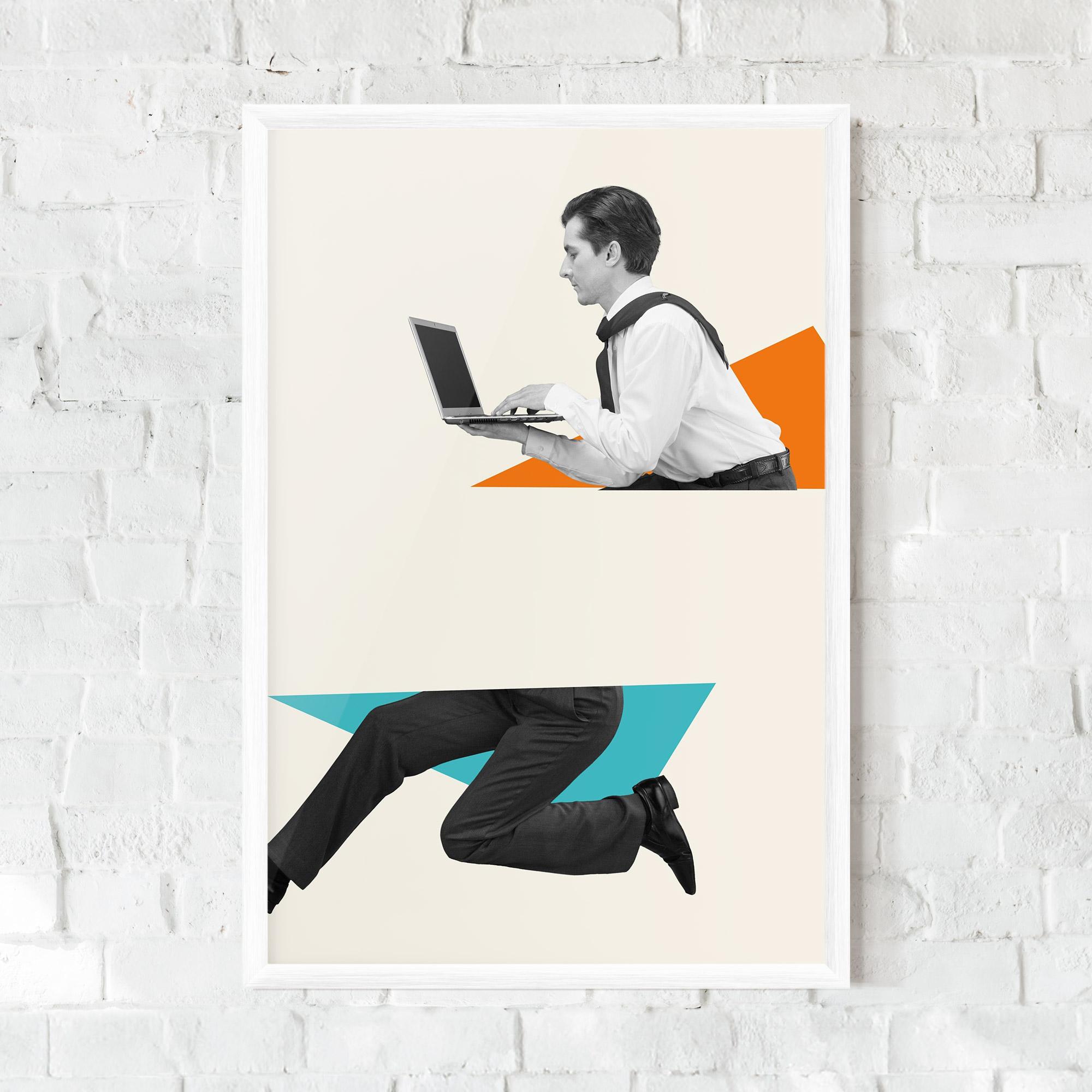 Keretezett Poszter Businessman Collage mockup 0