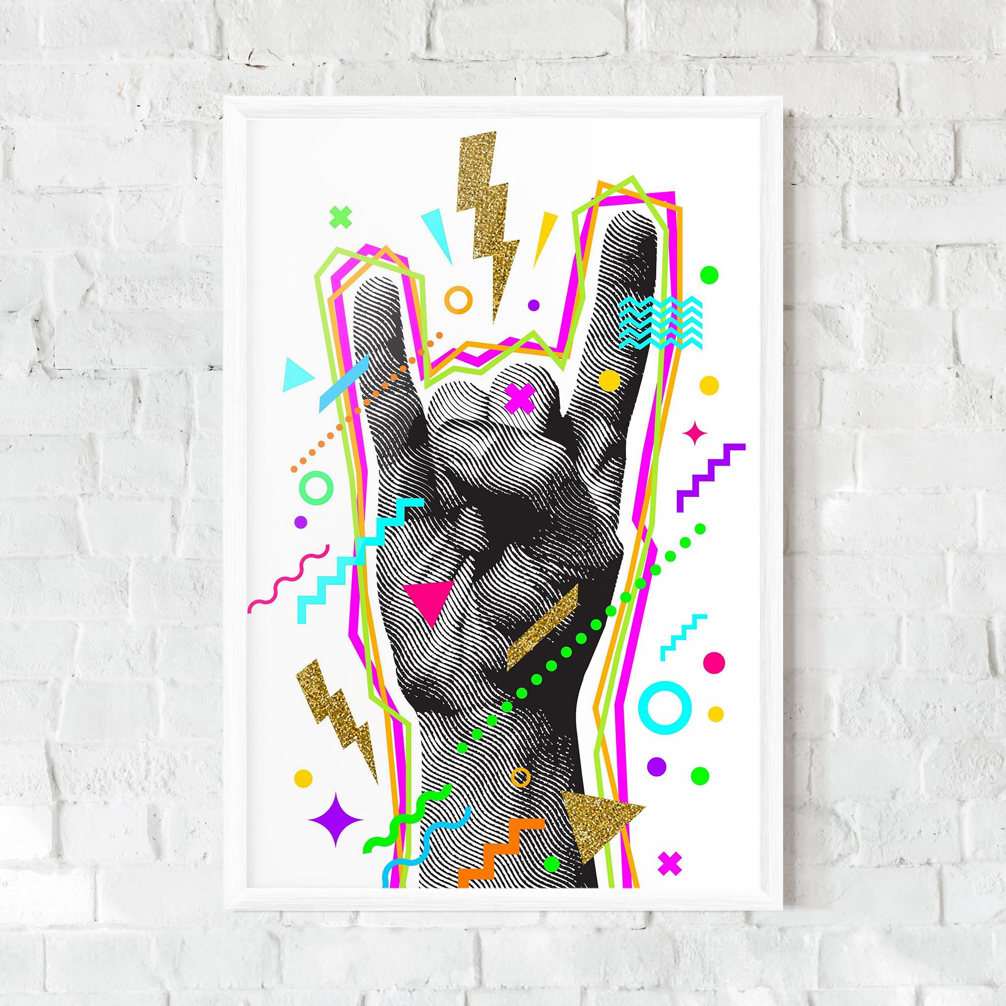 Keretezett Poszter Hand Sign Art mockup 0