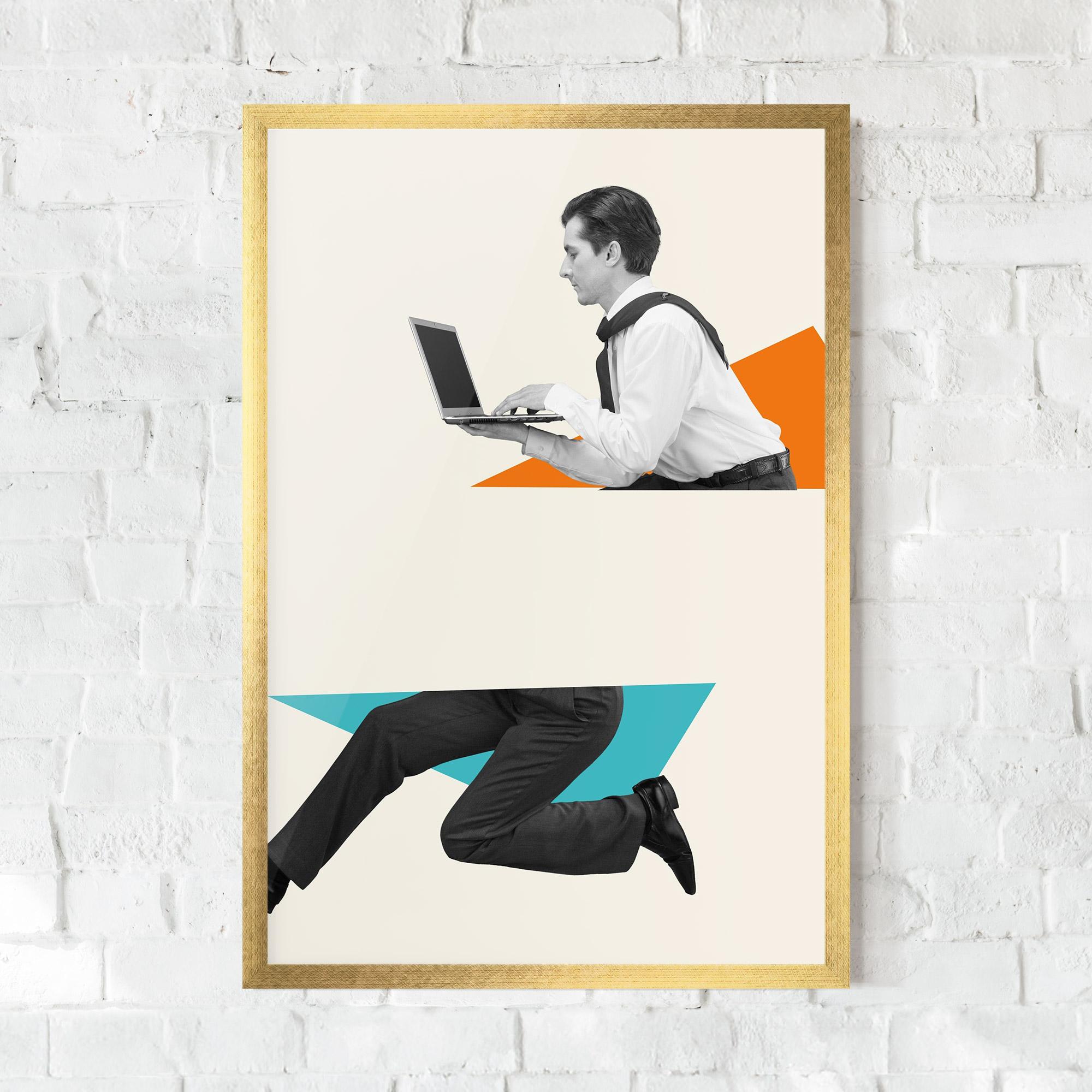 Keretezett Poszter Businessman Collage mockup 0