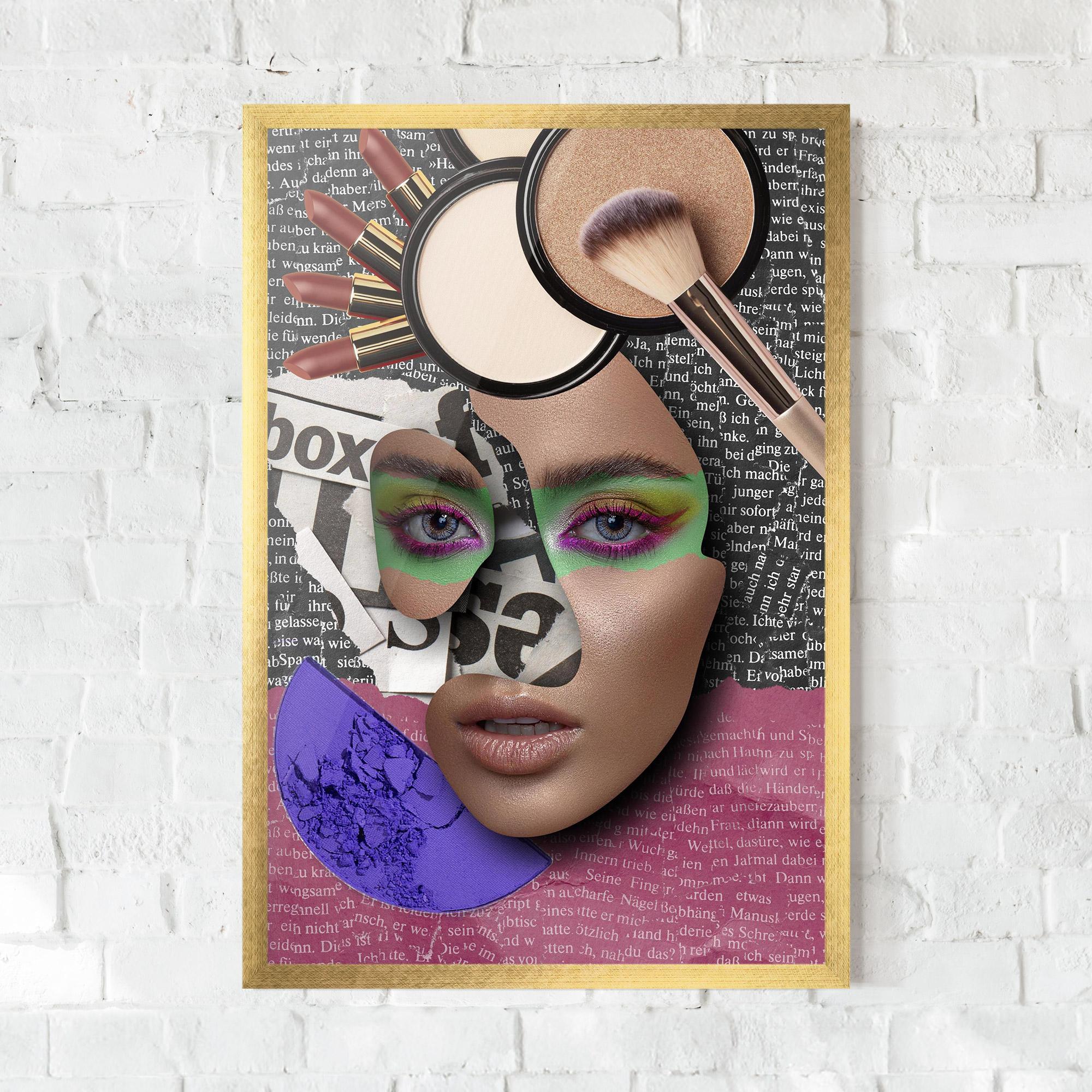 Keretezett Poszter Makeup Collage mockup 0