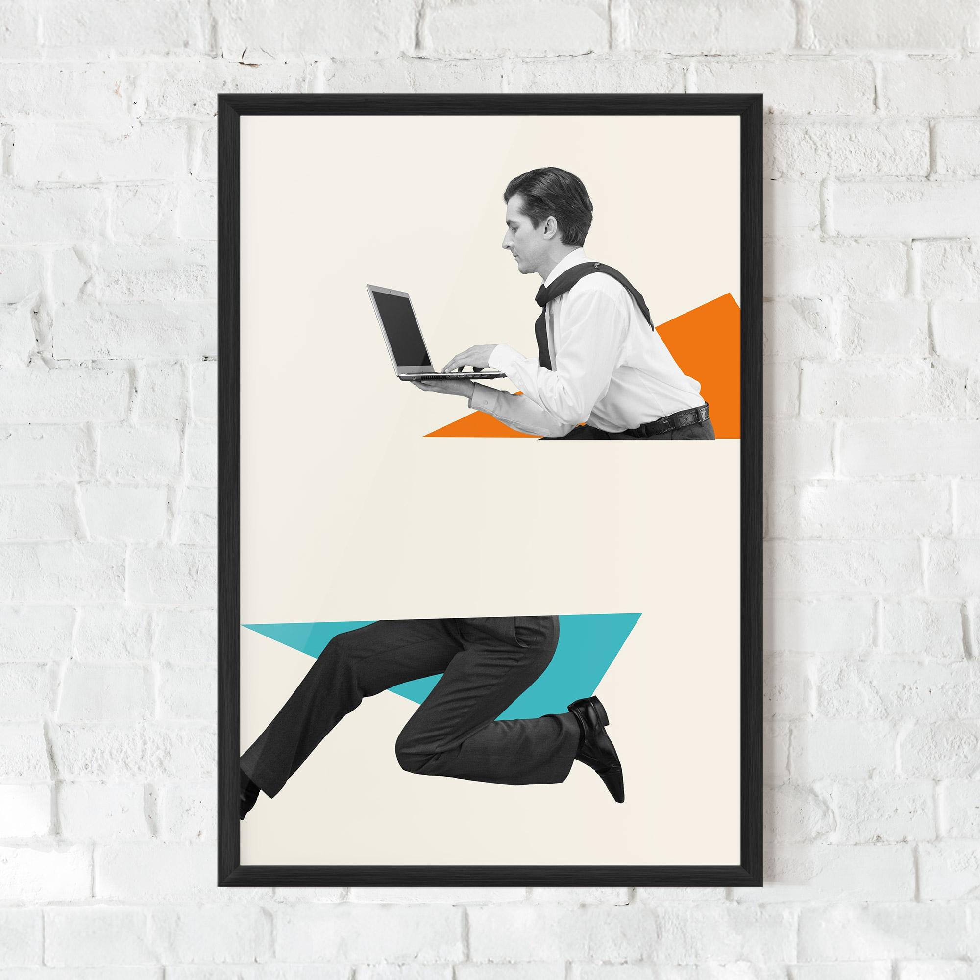 Keretezett Poszter Businessman Collage mockup 0