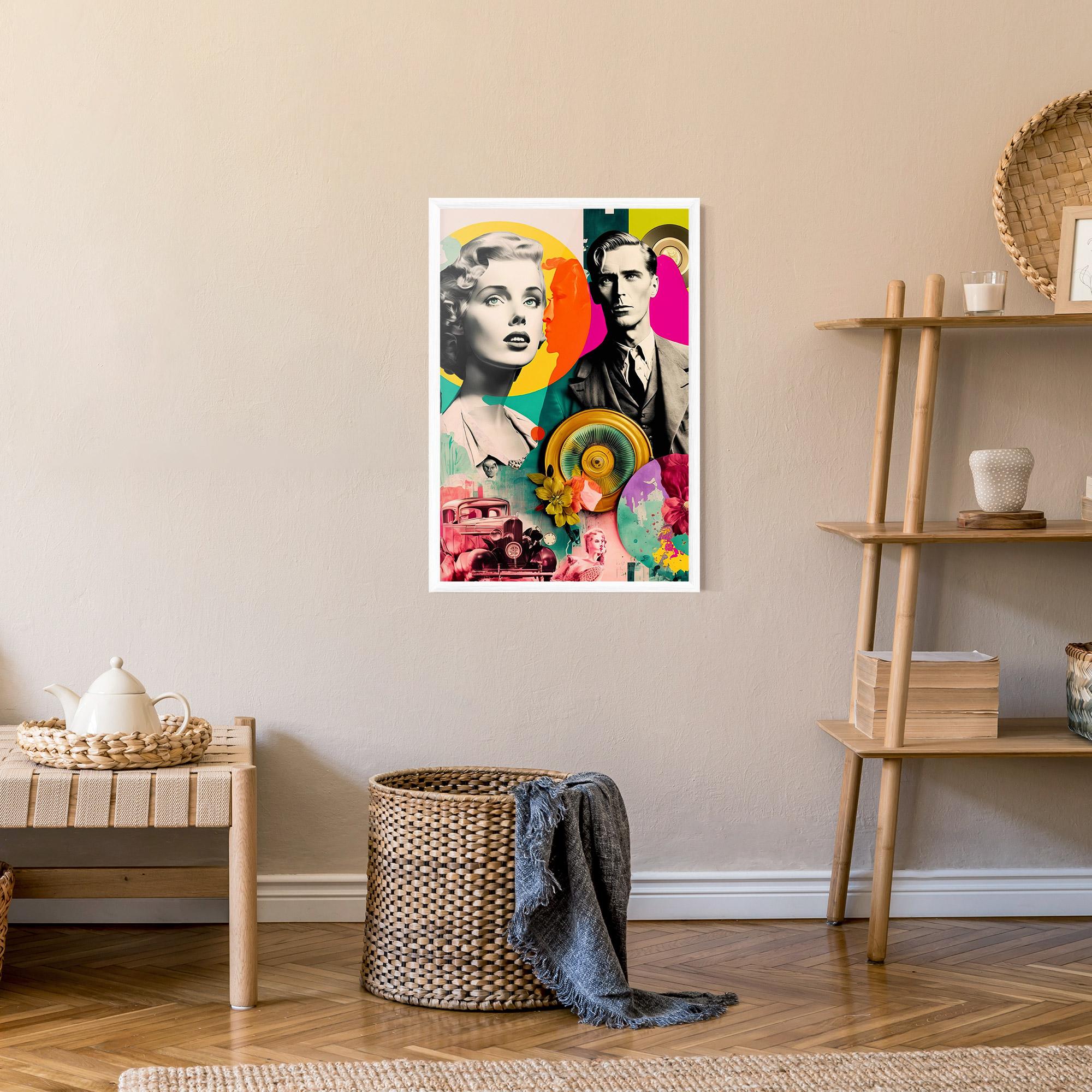 Keretezett Poszter 60s Retro Collage mockup 9