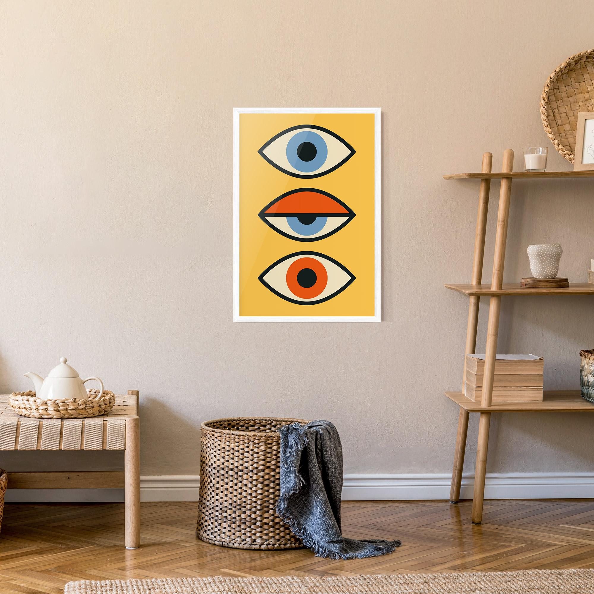 Keretezett Poszter Blue Orange Eye mockup 9