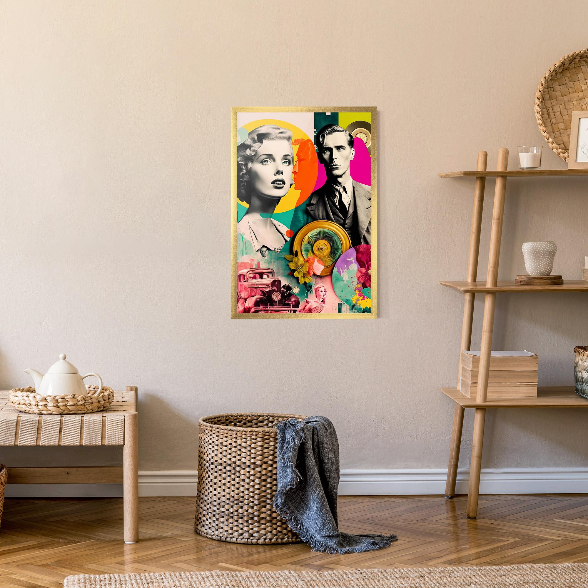 Keretezett Poszter 60s Retro Collage mockup 9