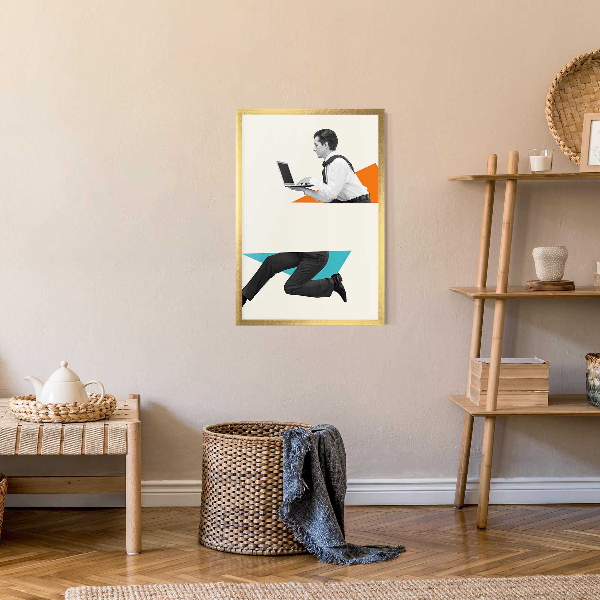 Keretezett Poszter Businessman Collage mockup 9