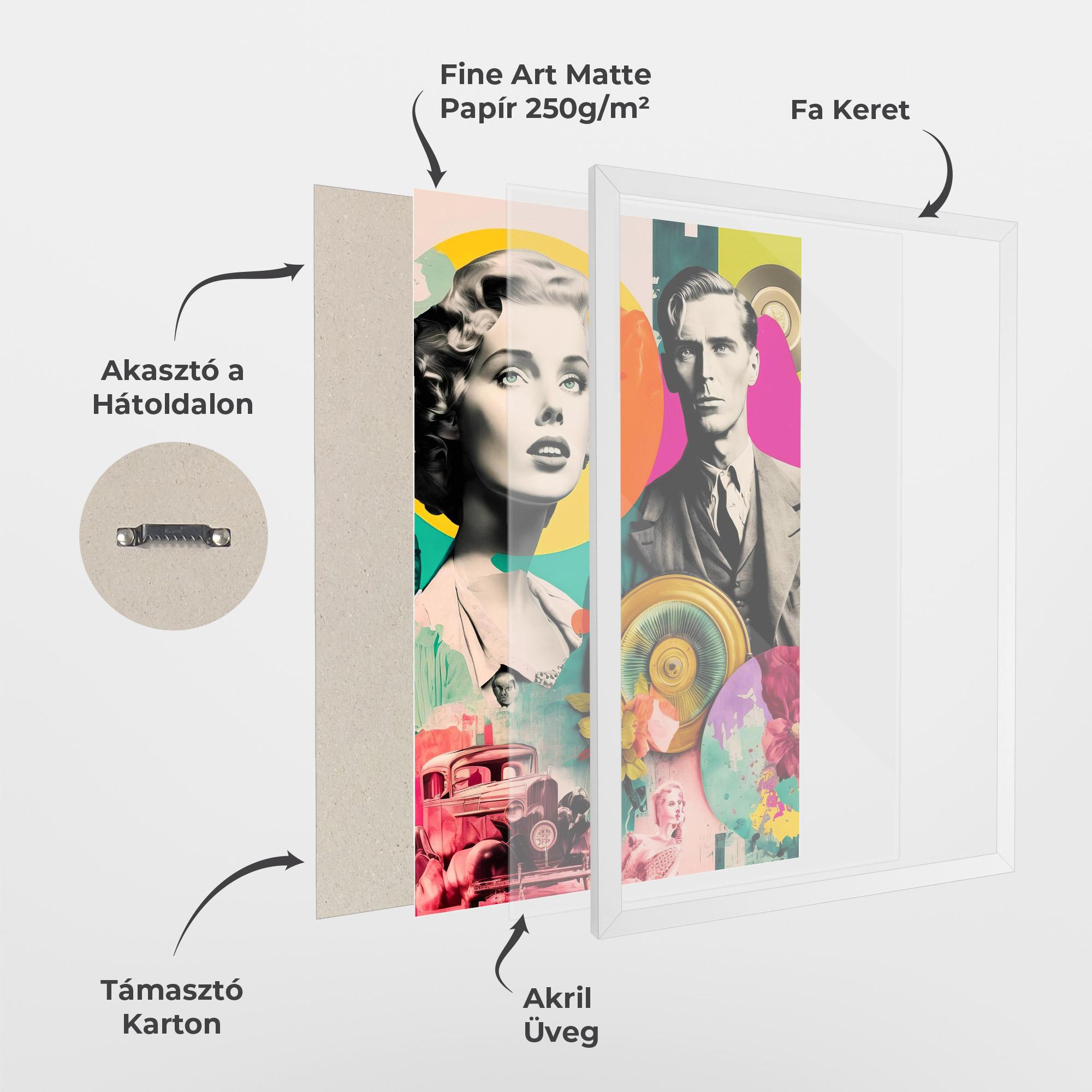 Keretezett Poszter 60s Retro Collage mockup 1