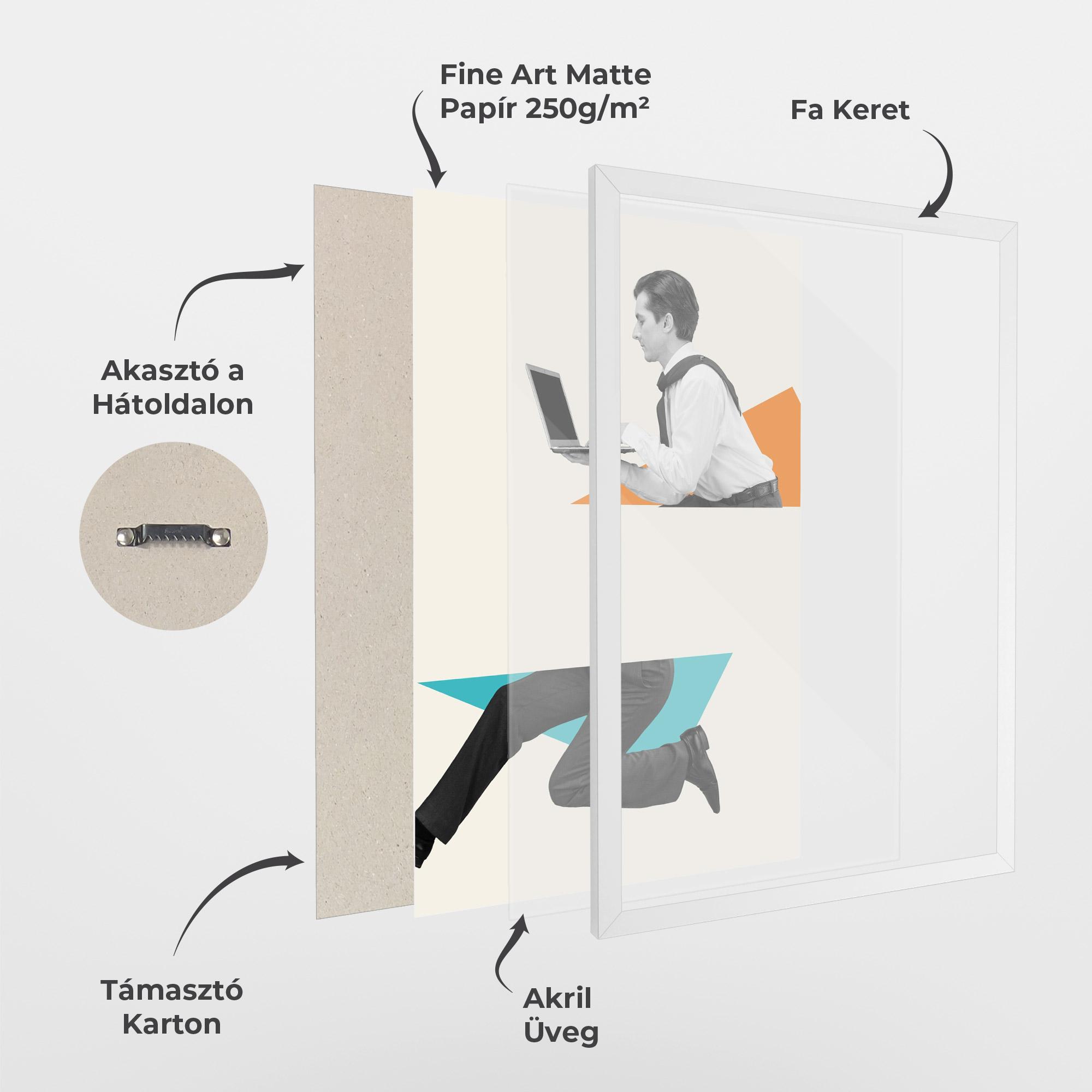 Keretezett Poszter Businessman Collage mockup 1