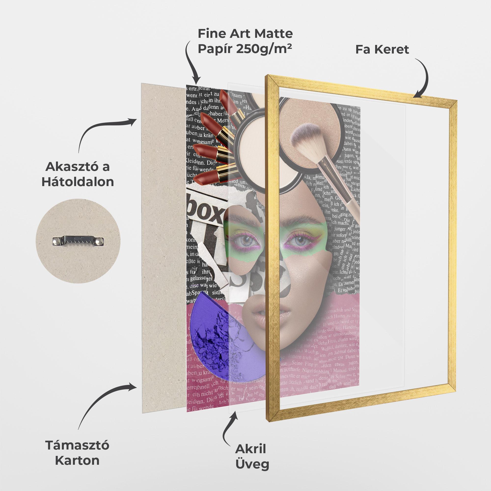 Keretezett Poszter Makeup Collage mockup 1