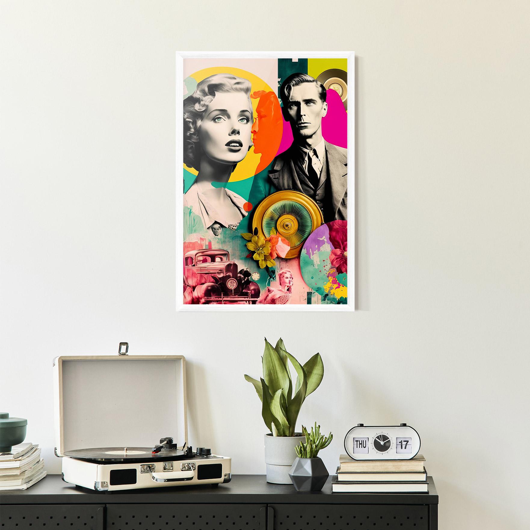 Keretezett Poszter 60s Retro Collage mockup 2