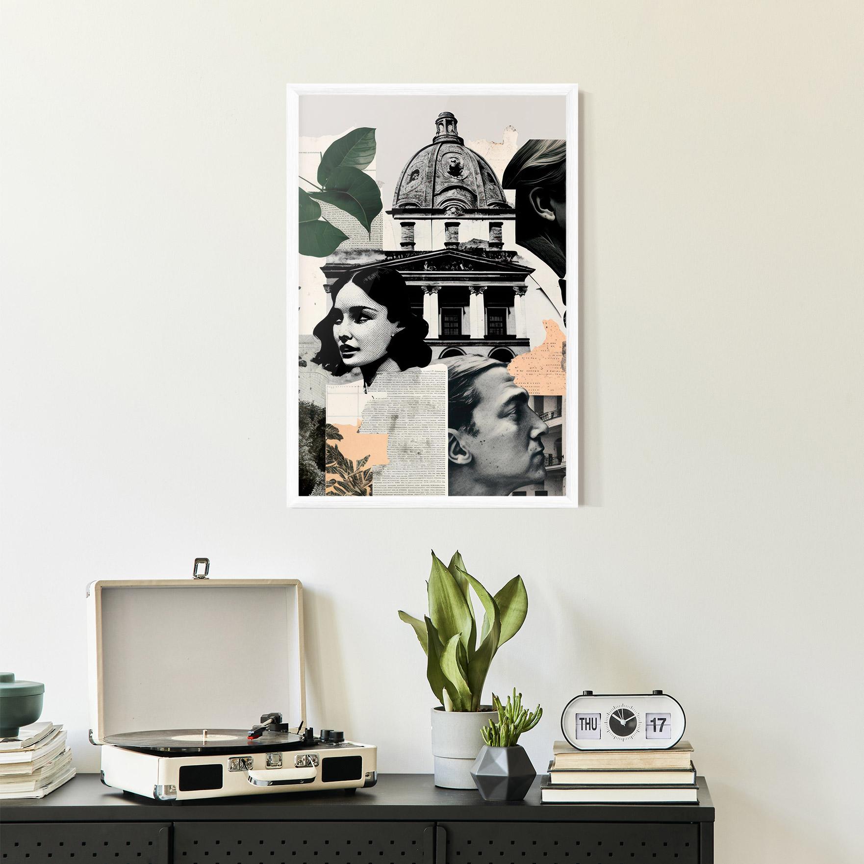 Keretezett Poszter Vintage Collage mockup 2