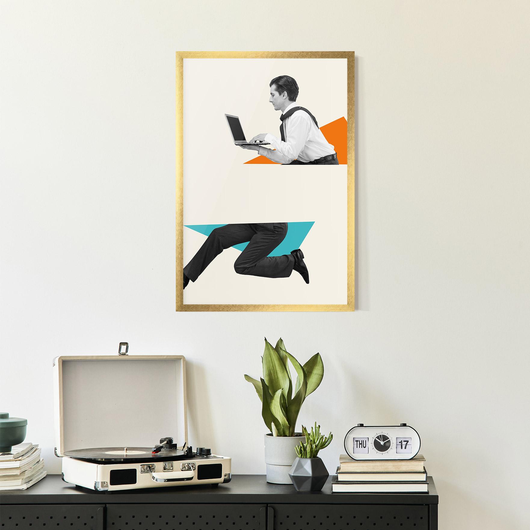 Keretezett Poszter Businessman Collage mockup 2