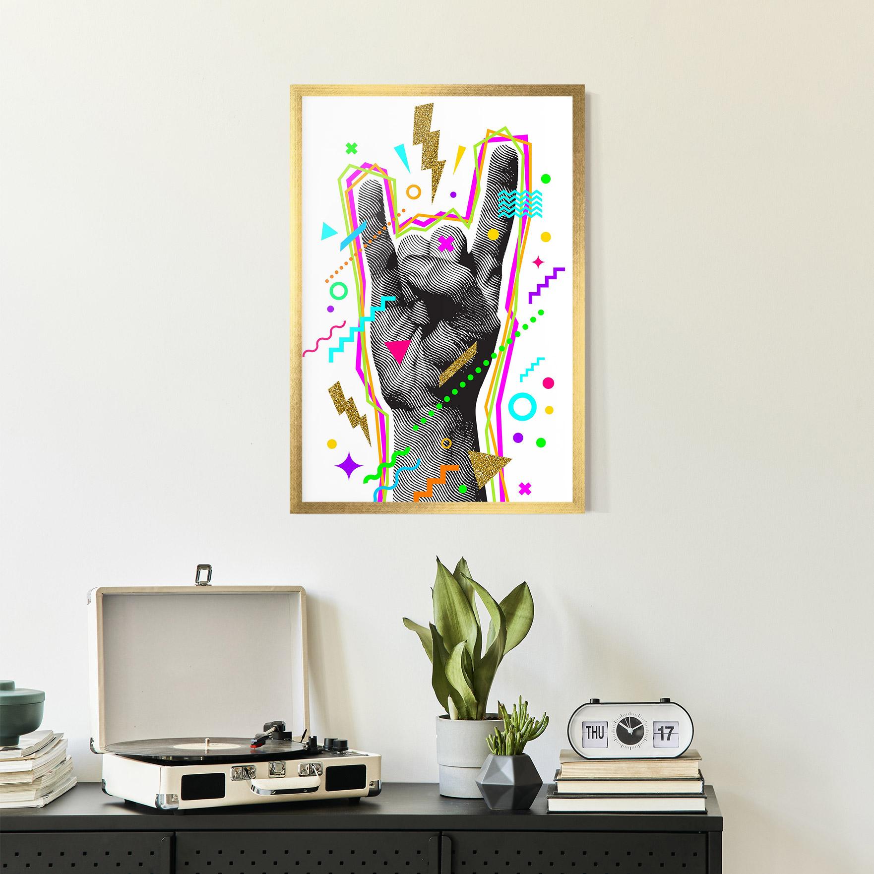 Keretezett Poszter Hand Sign Art mockup 2