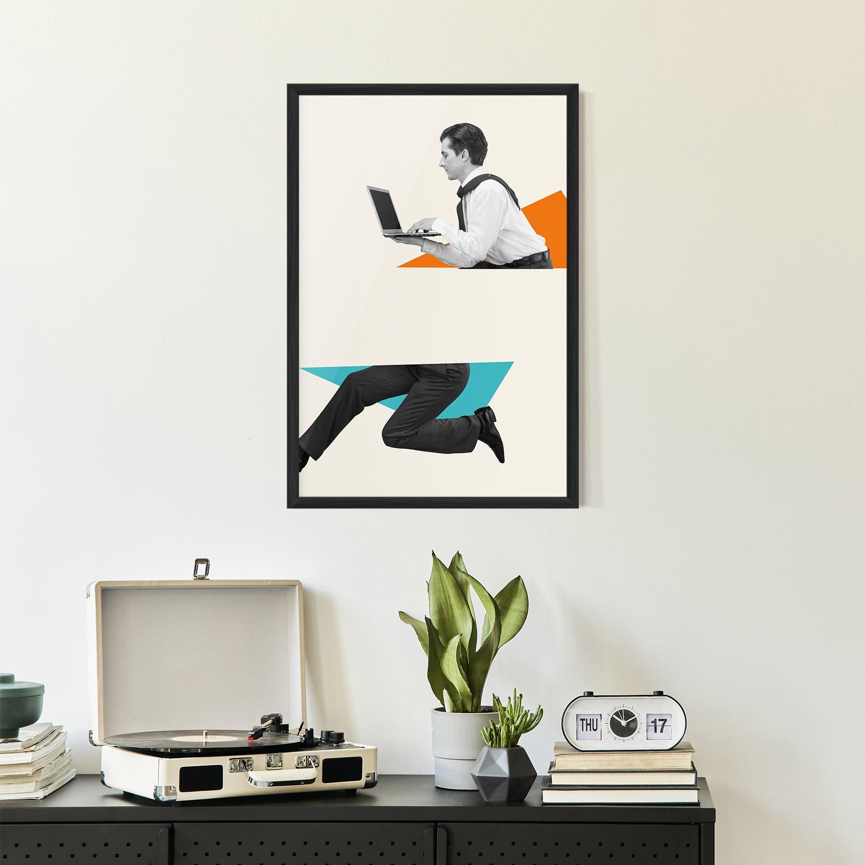 Keretezett Poszter Businessman Collage mockup 2