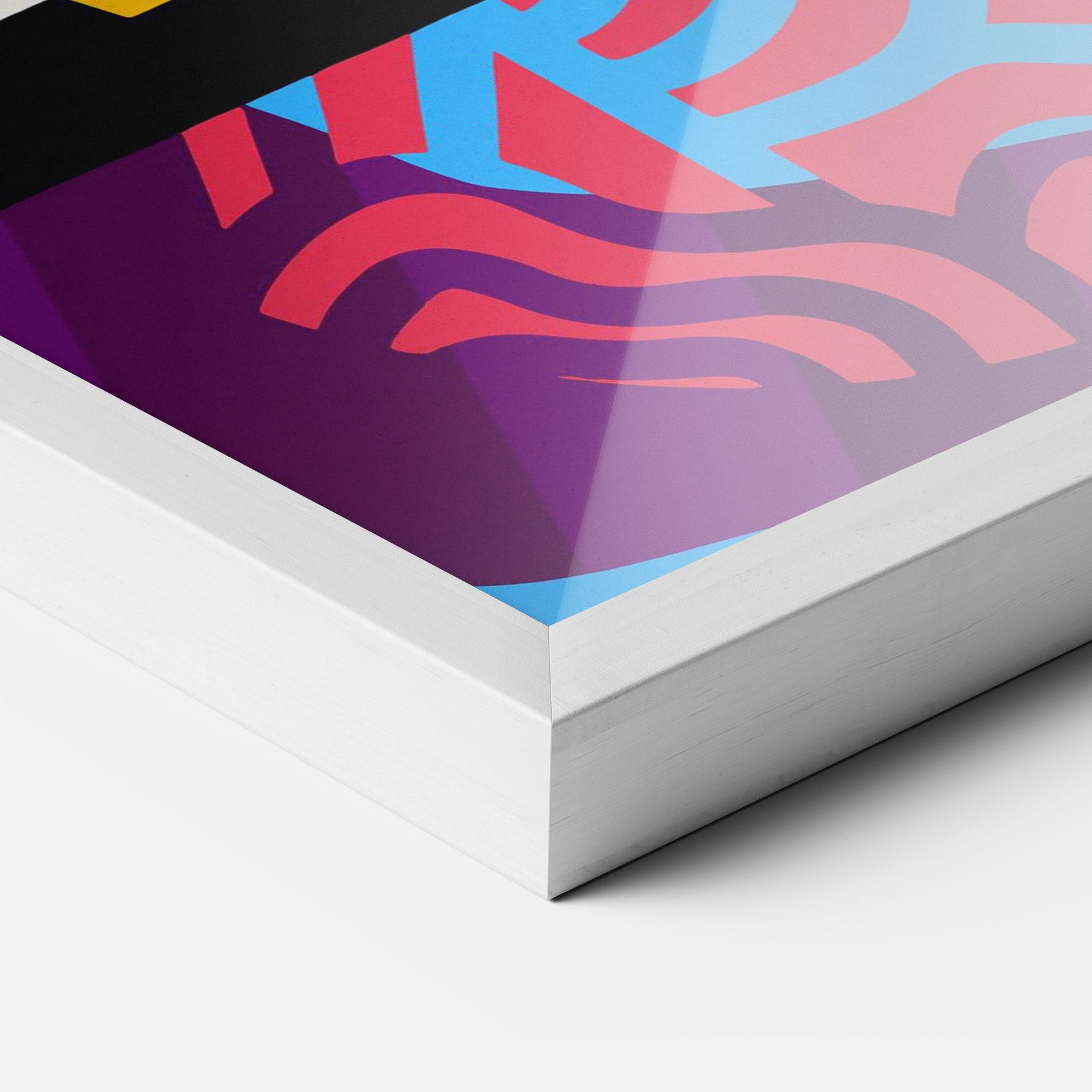 Keretezett Poszter Abstract Male Face mockup 3