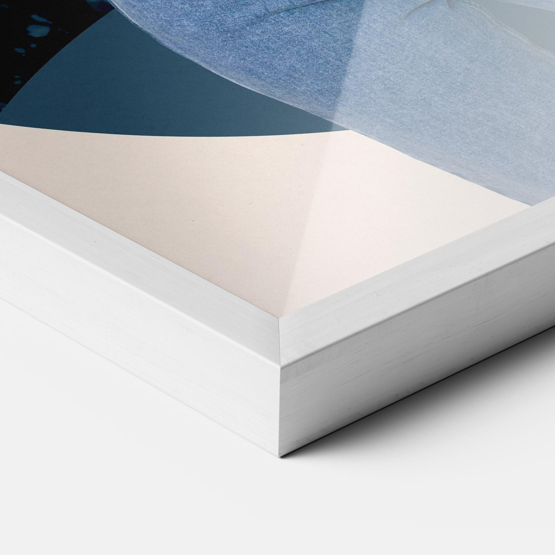 Keretezett Poszter Blue Jeans Lips mockup 3