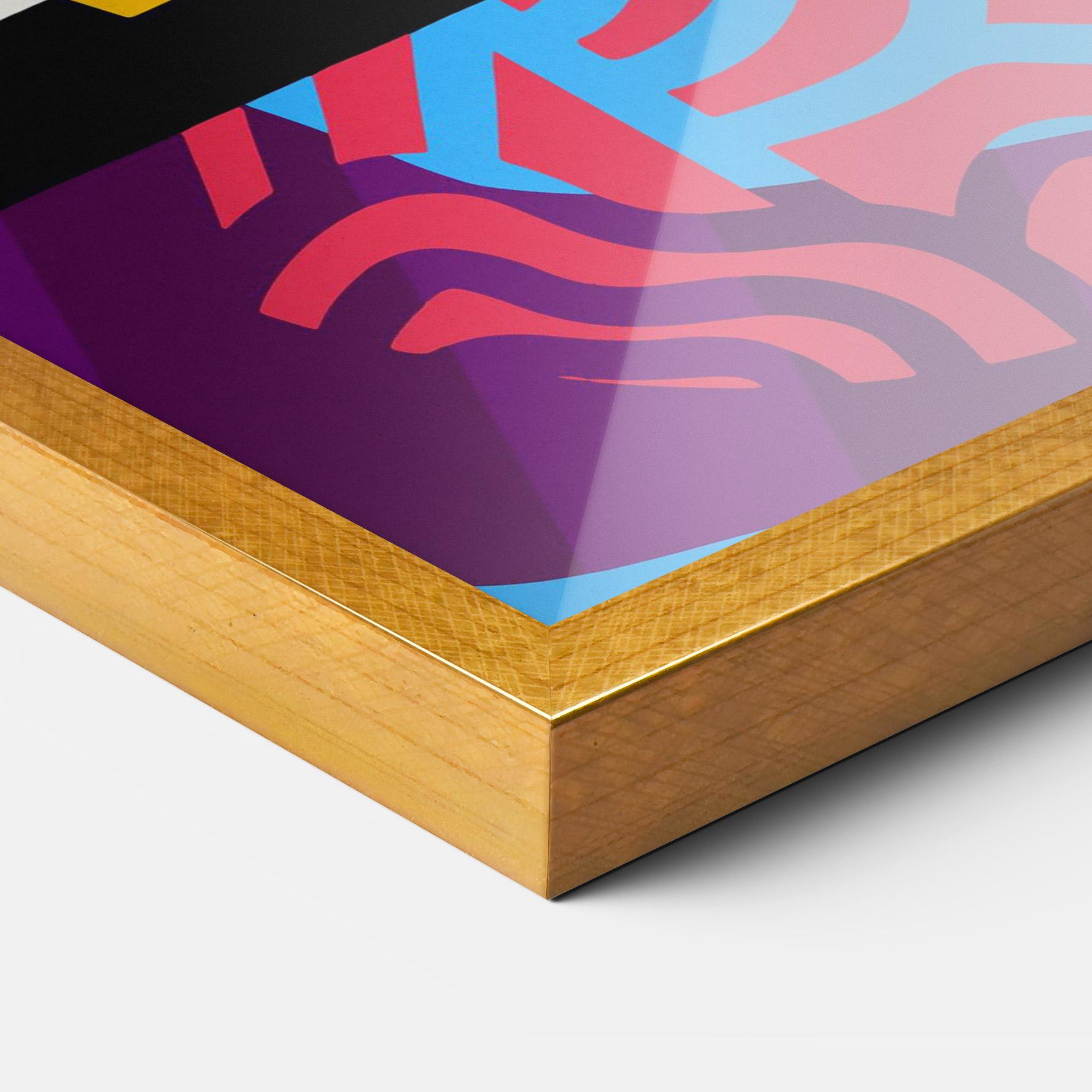 Keretezett Poszter Abstract Male Face mockup 3