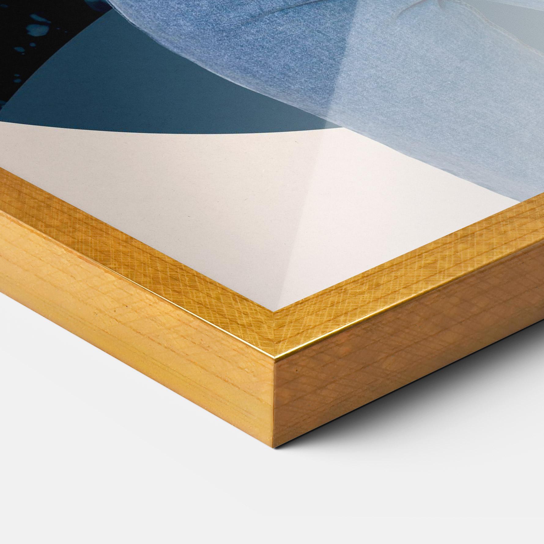 Keretezett Poszter Blue Jeans Lips mockup 3