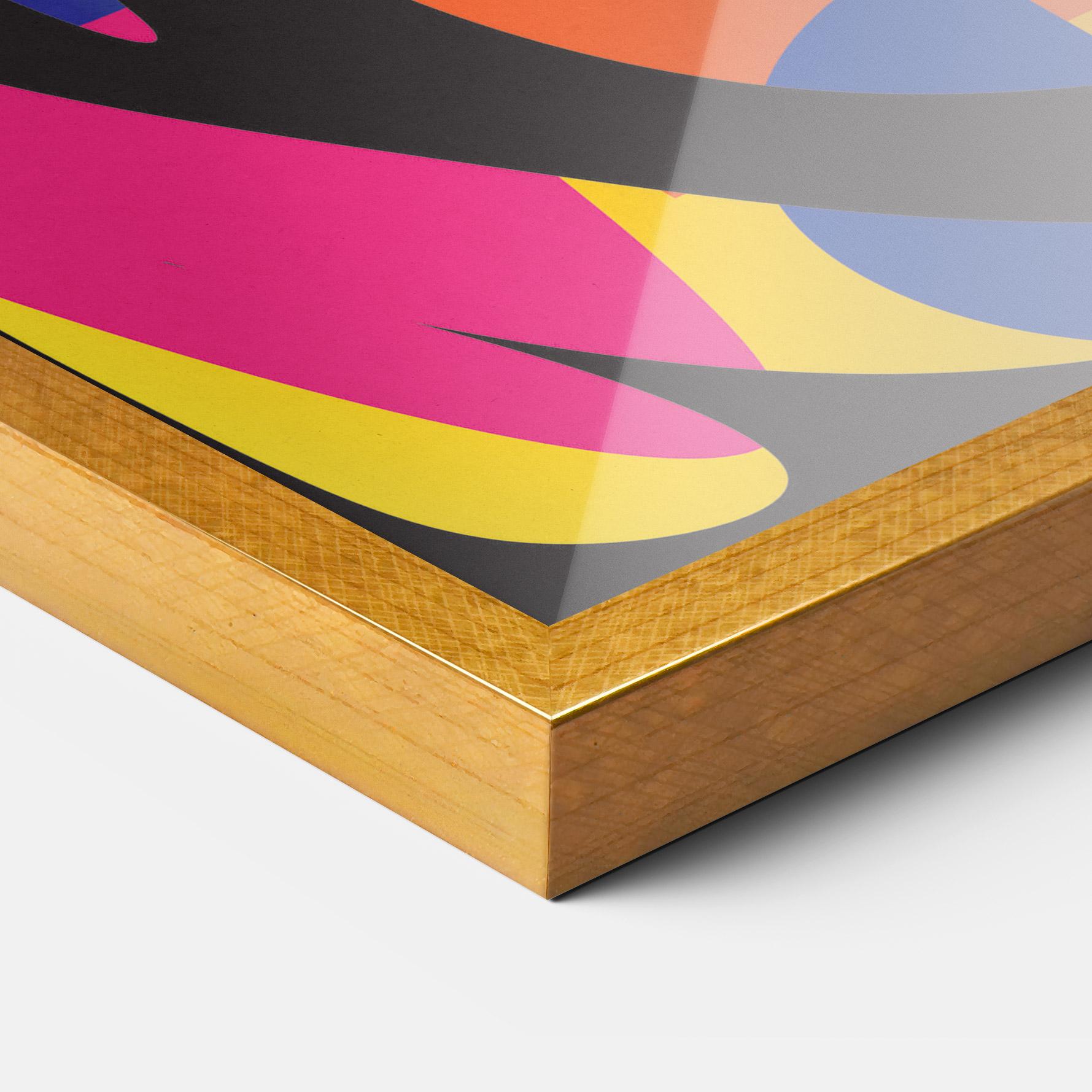 Keretezett Poszter Shape Abstract Orange mockup 3